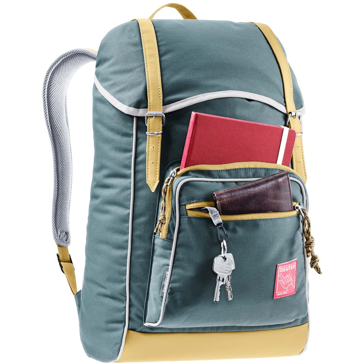 Innsbruck (Stück, Freizeit-/Laptop Rucksack Stück), teal-caramel Freizeitrucksack Deuter Rucksack deuter