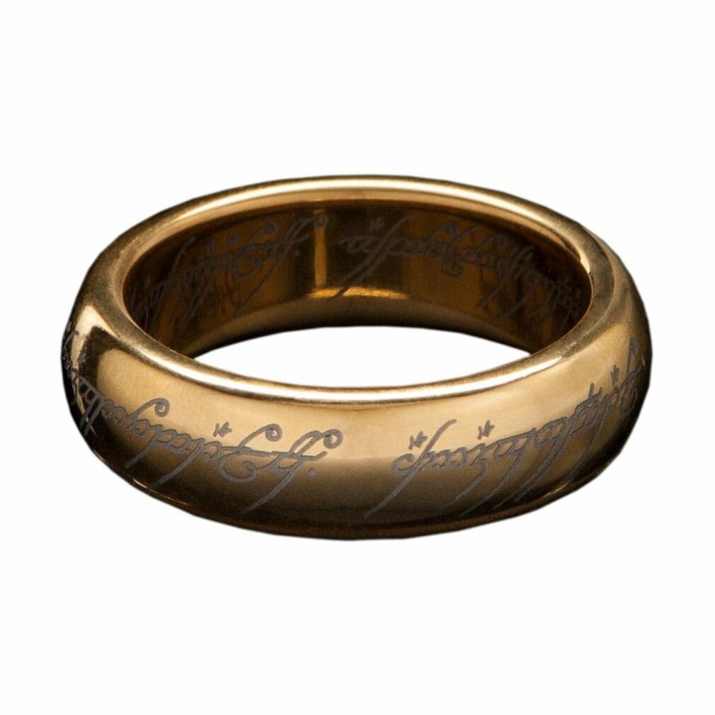 Weta Workshop Fingerring Herr der Ringe Wolfram-Ring Der Eine Ring (vergoldet) Größe 10