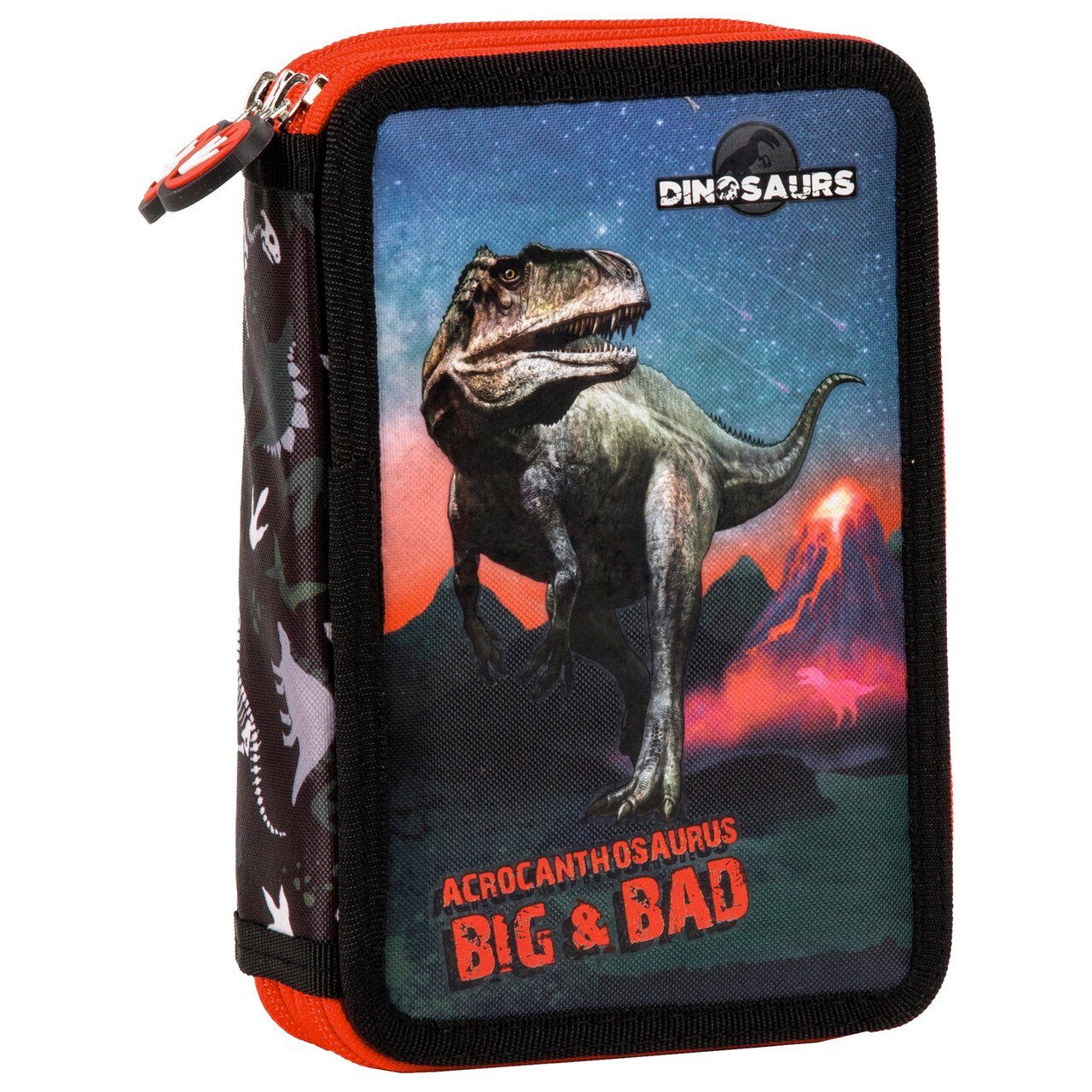 DERFORM Federtasche Dino Federtasche gefüllt 2 Fach Пеналы Federmappe Dinosaurier, (26-tlg)