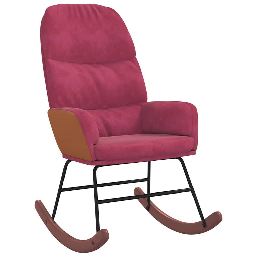 vidaXL Schaukelstuhl Schaukelstuhl Weinrot Samt (1 günstig online kaufen