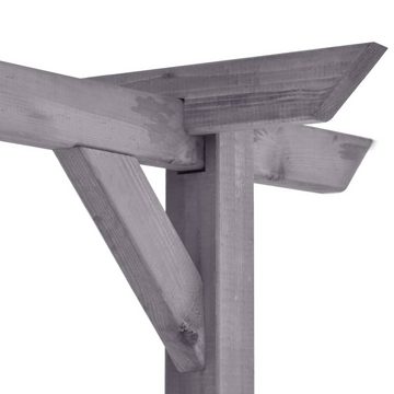 vidaXL Rankgitter Garten-Pergola Grau 400x40x205 cm Imprägniertes Kiefernholz