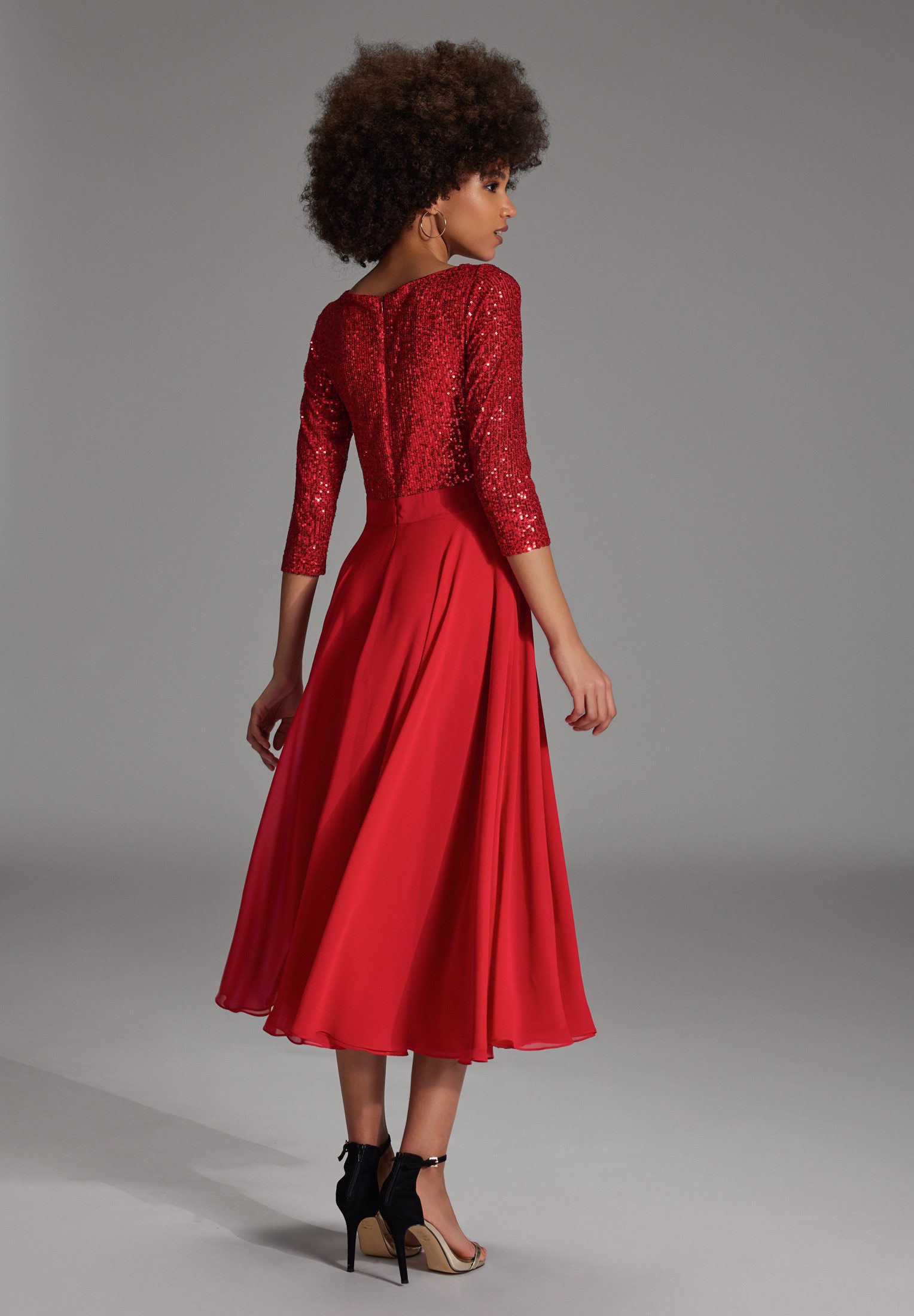 SWING Cocktailkleid Taillierte Passform mit ausgestelltem günstig online kaufen