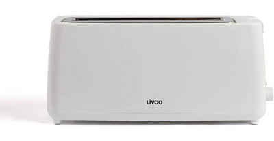LIVOO Тостери DOD168W Langschlitz-Toaster Weiß, 900 W