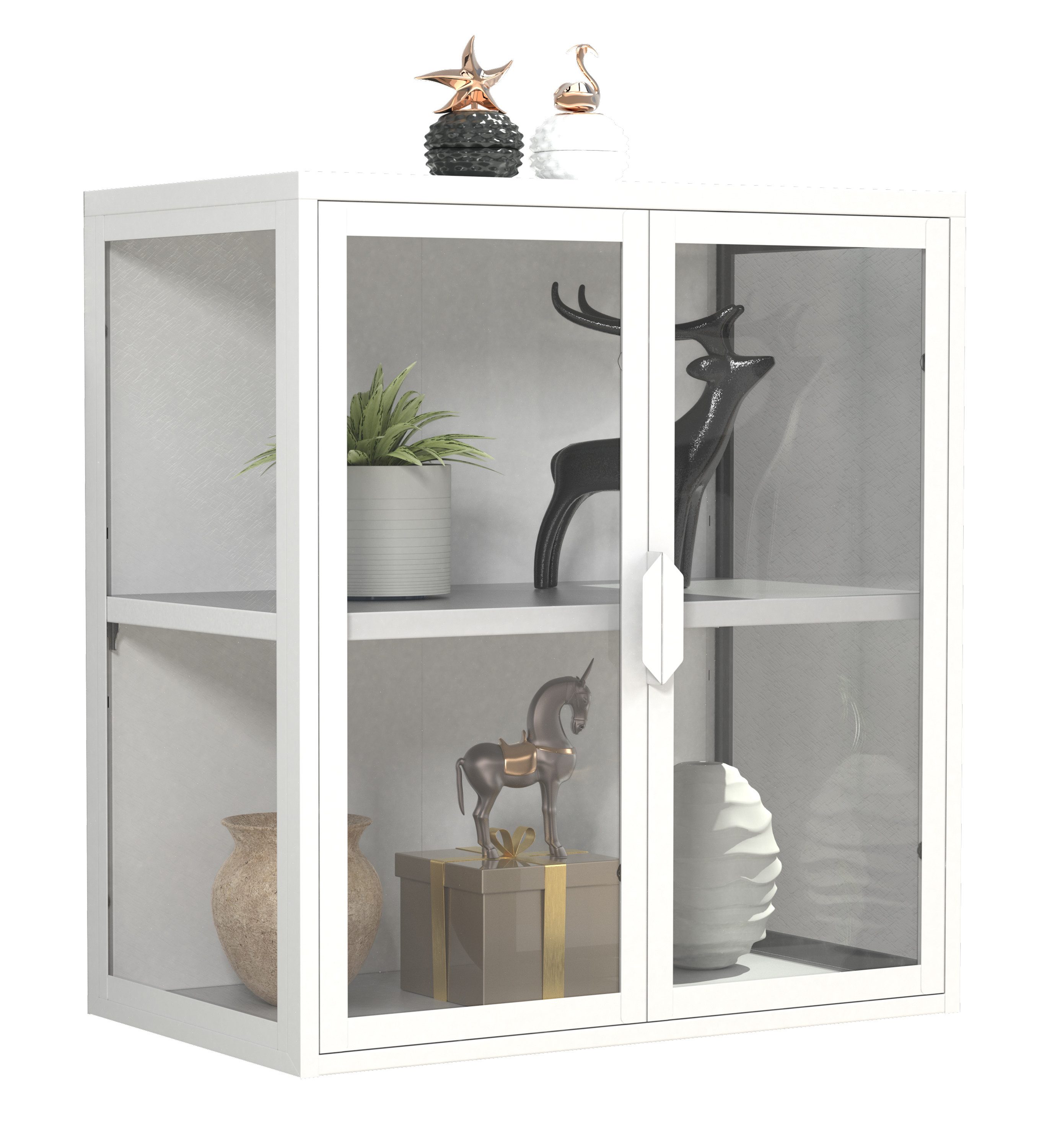VCM Hängevitrine Stahl Wandvitrine Hängevitrine Vitrine Glas Flokas günstig online kaufen
