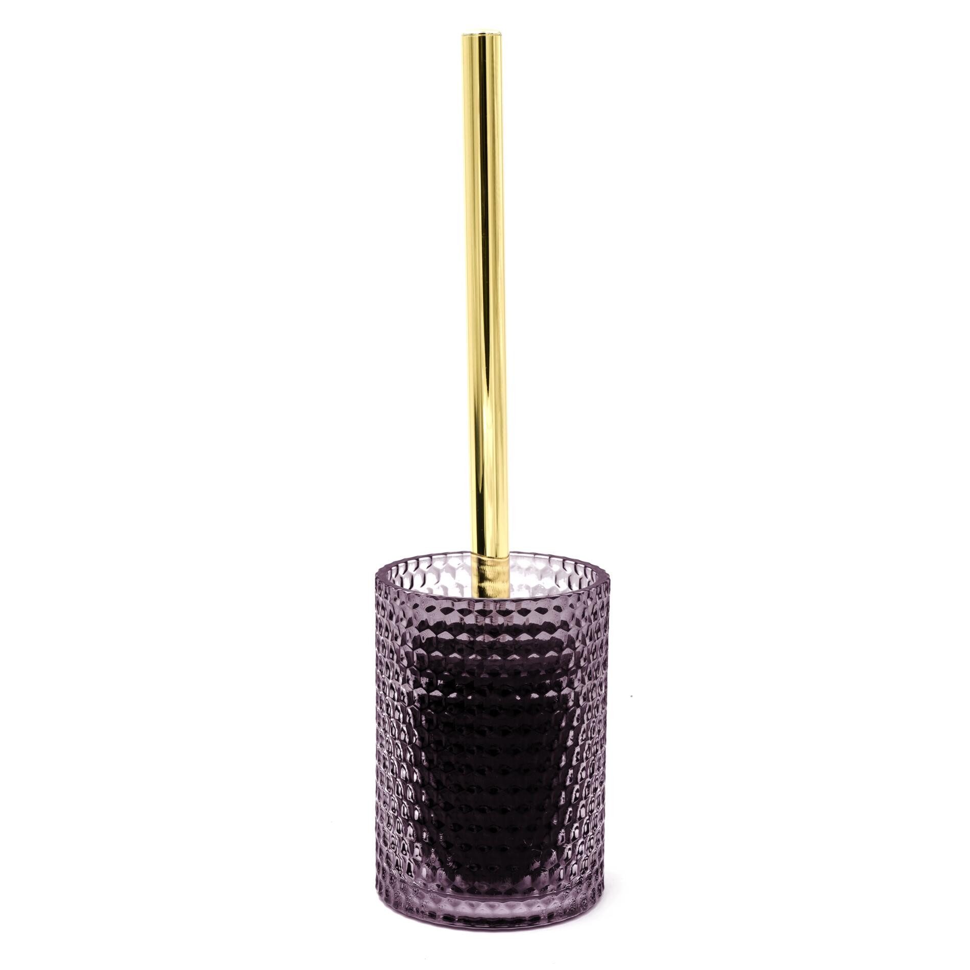 Badaccessoire-Set WC-Bürste Sherine Transparent-lila