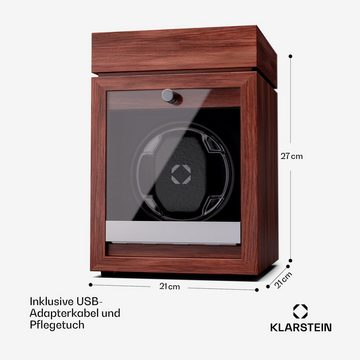 Klarstein Uhrenbeweger Brienz 1, (Set, 4-St., Set), Uhrenboxen Uhrenkasten 1 Uhr Uhrenbeweger Schmuckfach