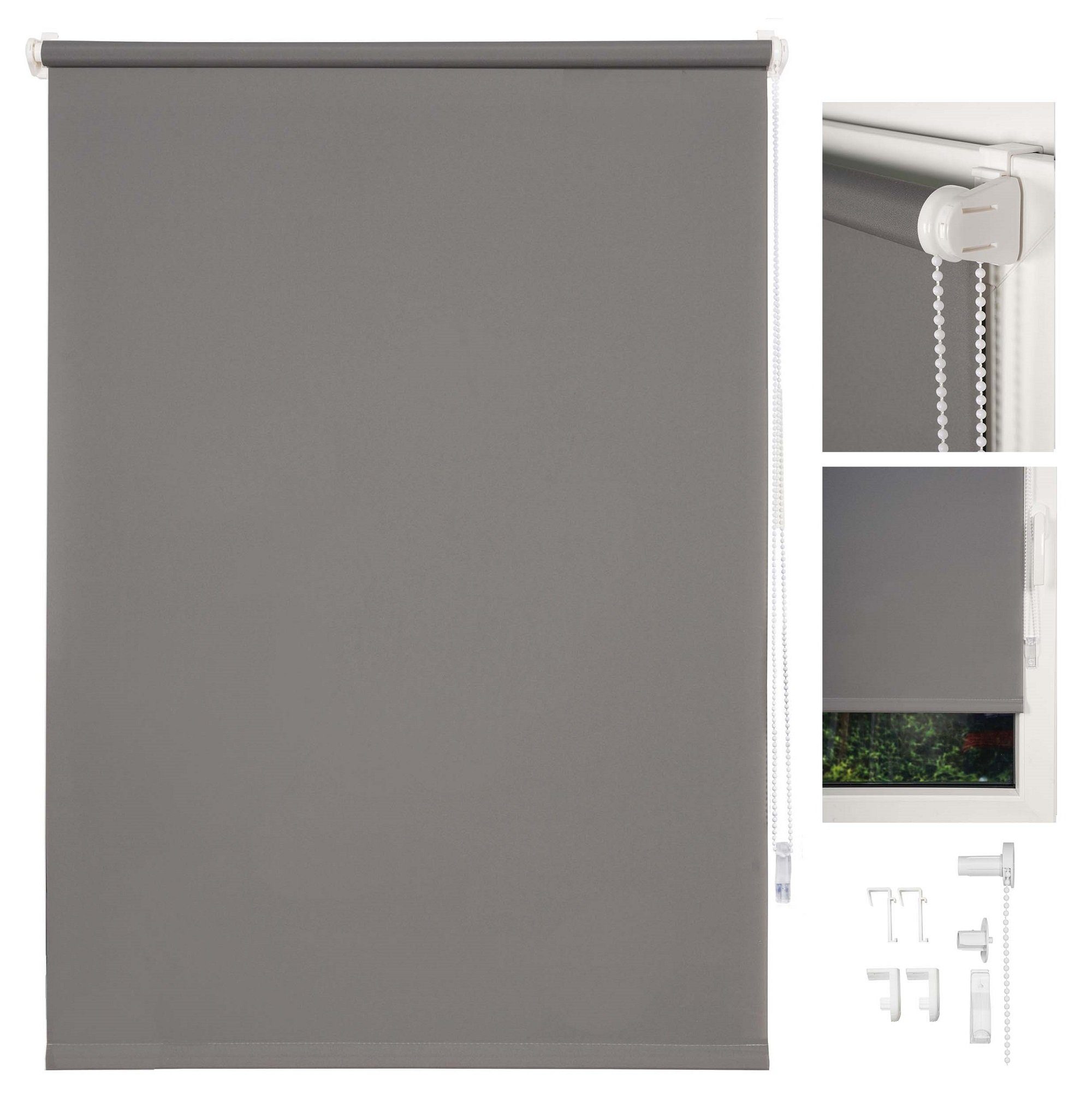Seitenzugrollo Rollo Win, ondeco, Lichtschutz, ohne Bohren, freihängend, Kl günstig online kaufen