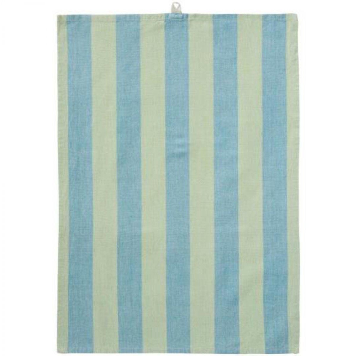 Ib Laursen Geschirrtuch Ib Laursen Geschirrtuch Linus Gestreift Blau Hellgrün (50x70cm)