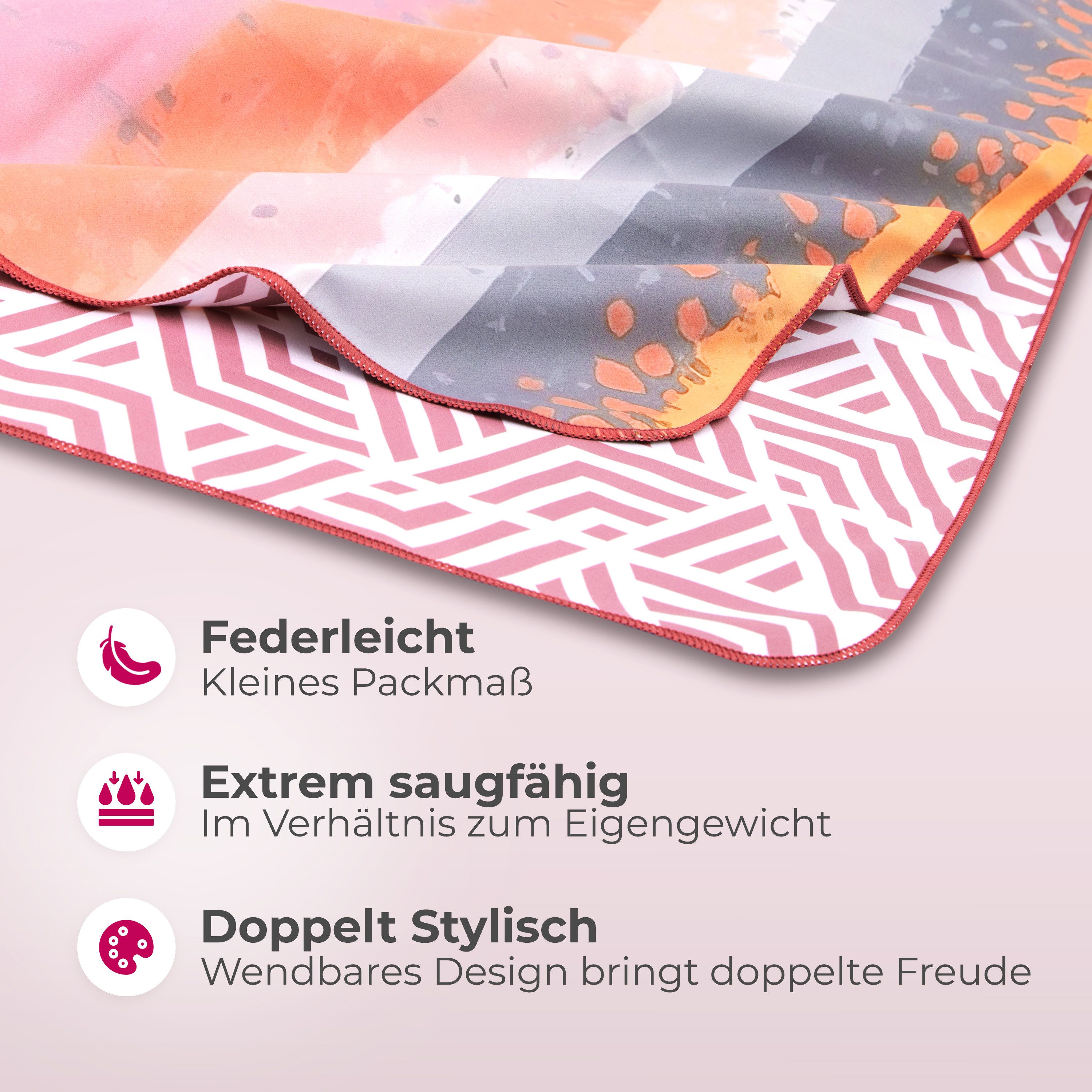 NirvanaShape Strandtuch Reise Handtuch Strandtuch XXL - Strandhandtuch, Mikrofaser Badetuch – Bild 3 von 5