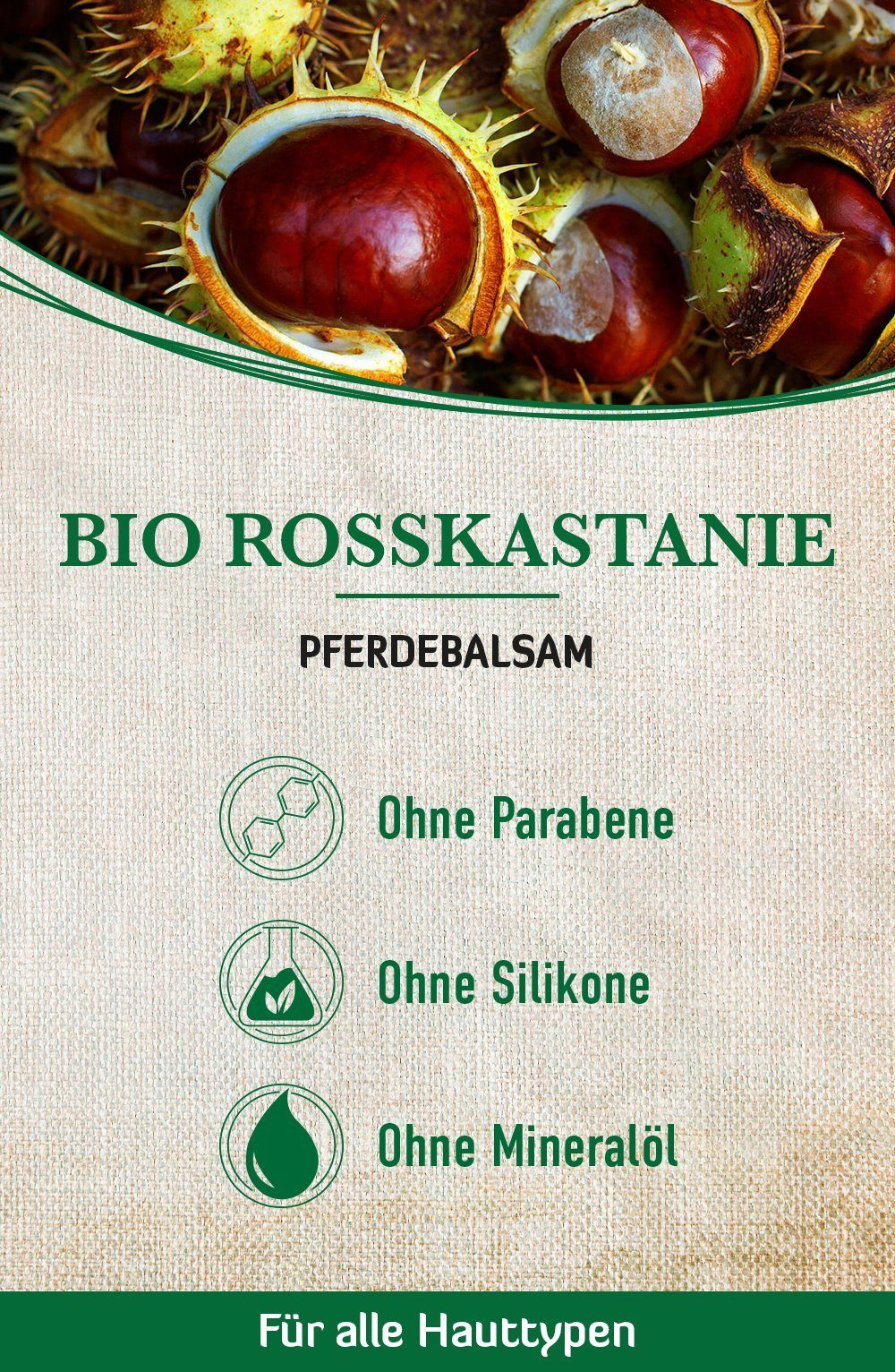alkmene Feuchtigkeitscreme Pferdebalsam Handcreme Pferde Rosskastanie Bio mit Balsam, 1-tlg. 