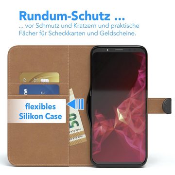 EAZY CASE Handyhülle Uni Bookstyle für Samsung Galaxy S9 5,8 Zoll, Schutzhülle mit Standfunktion Kartenfach Handytasche aufklappbar Etui
