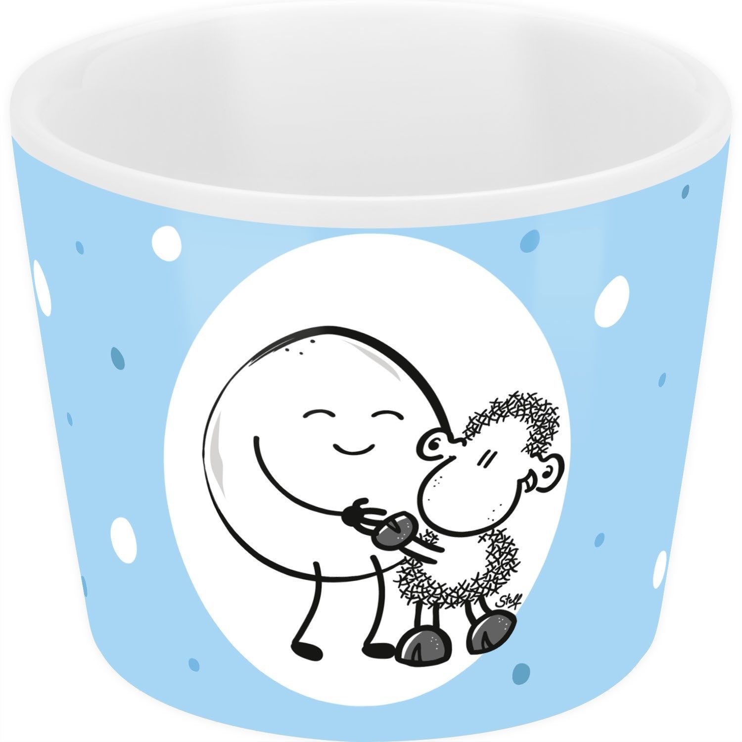 Sheepworld Eierbecher Eierbecher Porzellan Ø 5,2cm H 4,3cm Geschenk Sheepworld DICKES EI