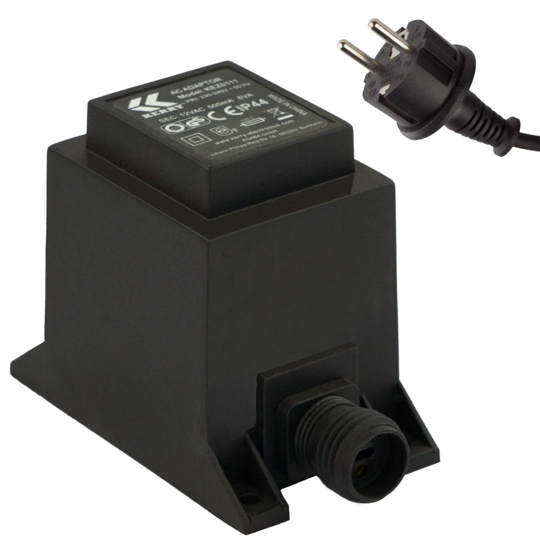 KERRY 12V, 6VA /6W Trafo/Transformator AC/AC IP44 kez0111 LED Beleuchtung LED Trafo