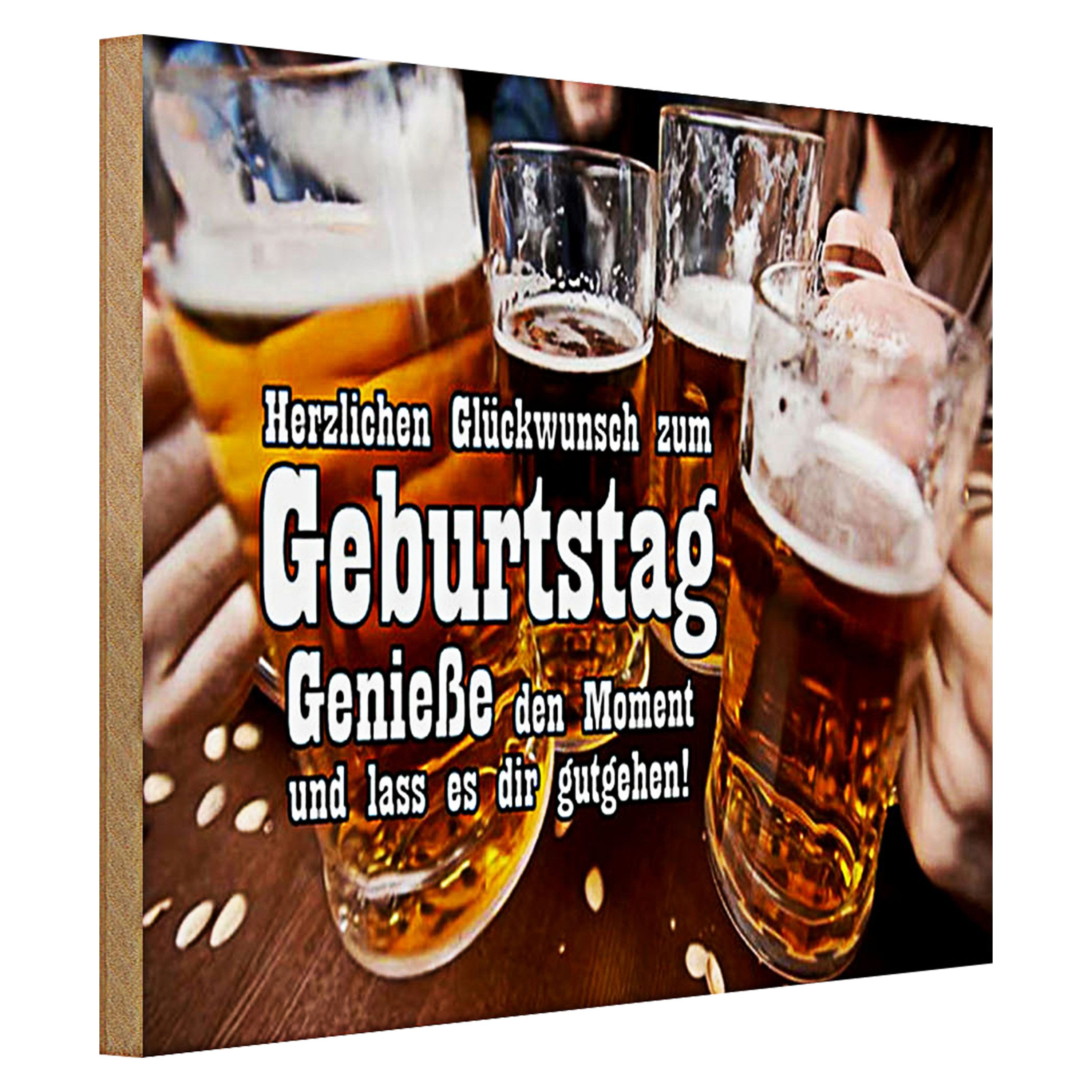 Roomando Holzbild Spruch 40x30cm Glückwunsch zum günstig online kaufen