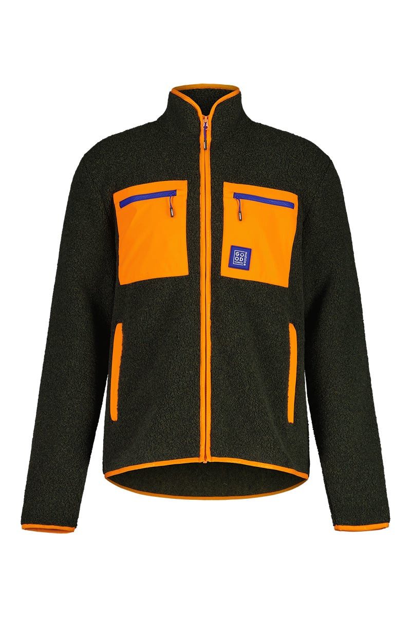 Maloja Fleecejacke SeloM Mountain Fleece (Wolle, Brusttasche) forestgrün Herren