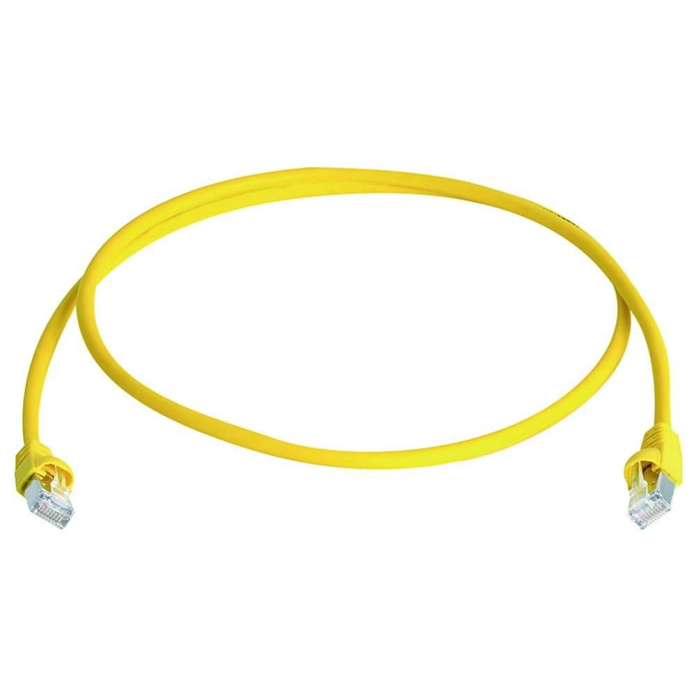 Telegärtner RJ45 Netzwerkkabel, Patchkabel CAT 5e F/UTP 7.5 m Gelb Flammwidrig, LAN-Kabel