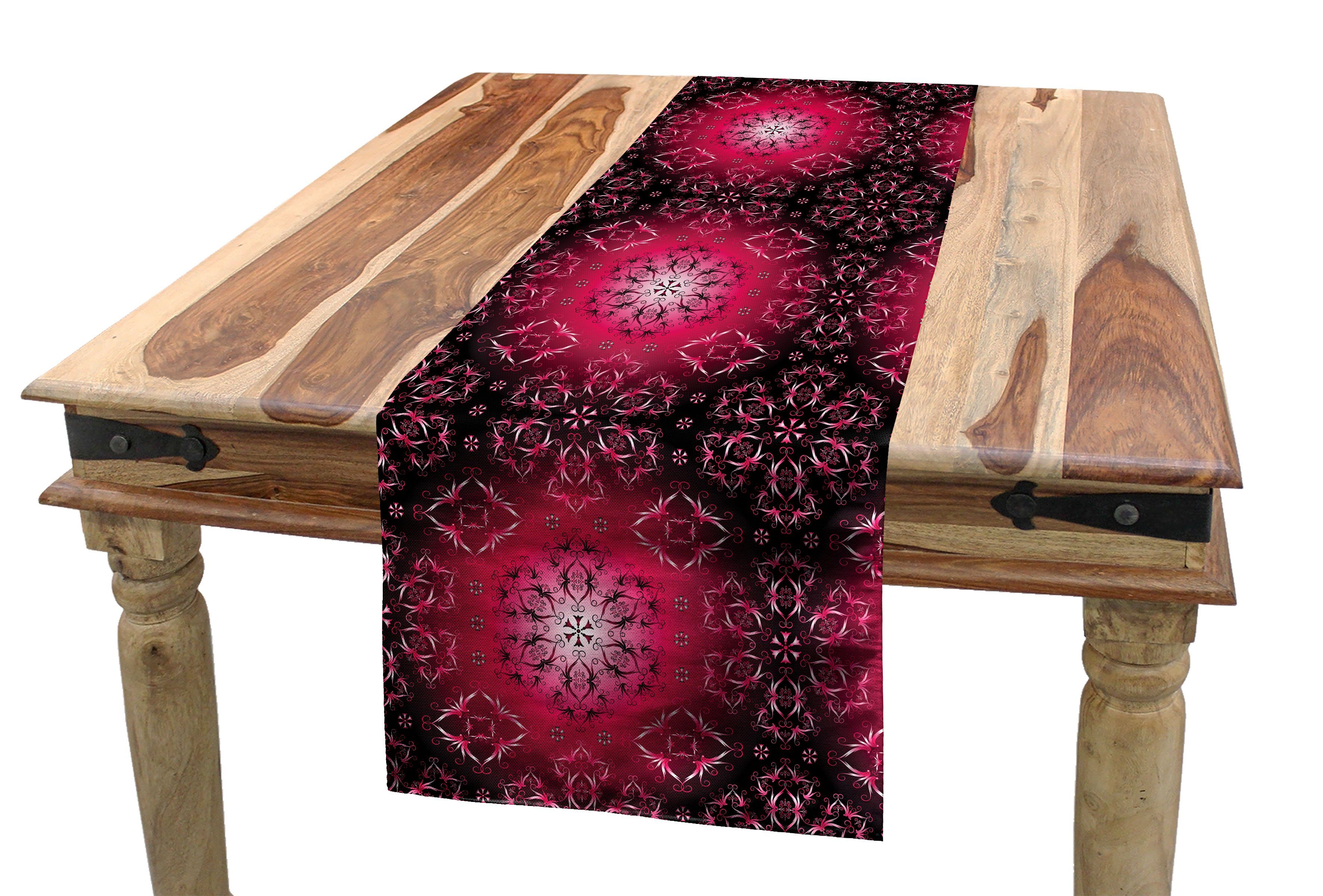 Abakuhaus Tischläufer Esszimmer Küche Rechteckiger Dekorativer Tischläufer, lila Mandala Ethnisch
