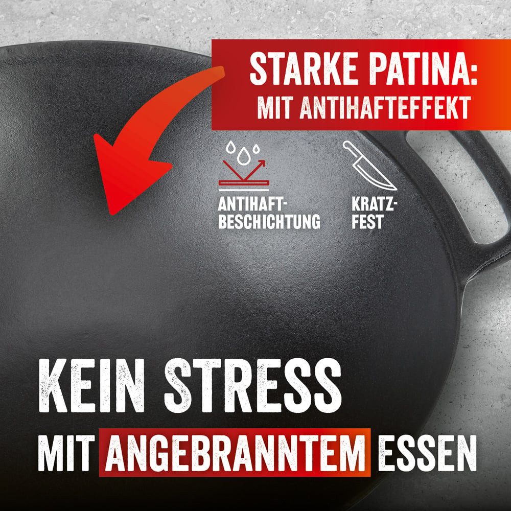 LANDMANN Wok Grillwok BBQ 38x46x13cm Ø 36cm, für den Gasgrill