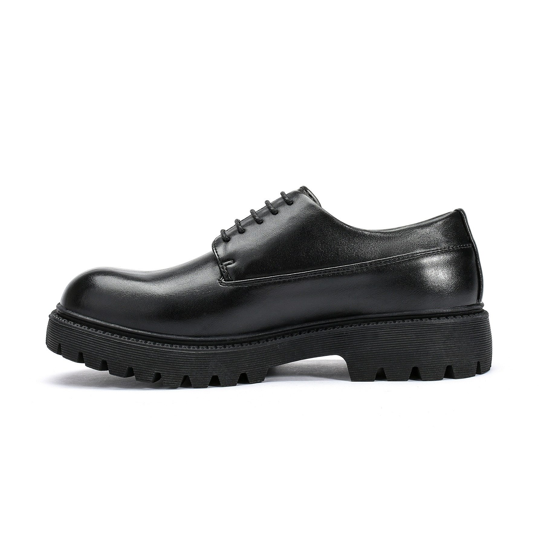 Allthemen Schnürschuh Klassische Herren Derbyschuhe mit dicker Sohle Vintage Schnürschuhe