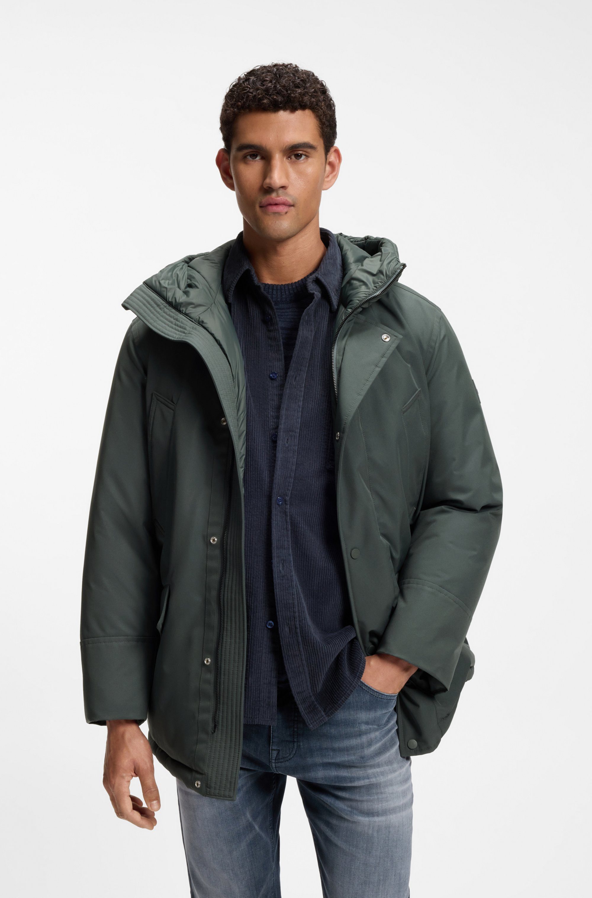 BOSS ORANGE Parka Osiass1 im Relaxed Fit, wasserabweisend