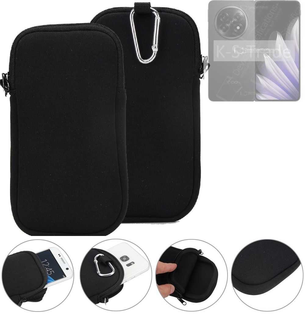 K-S-Trade Handyhülle für Oppo Find N5 CPH2671, Neopren-Hülle Handyhülle Schutzhülle Neoprenhülle Sleeve