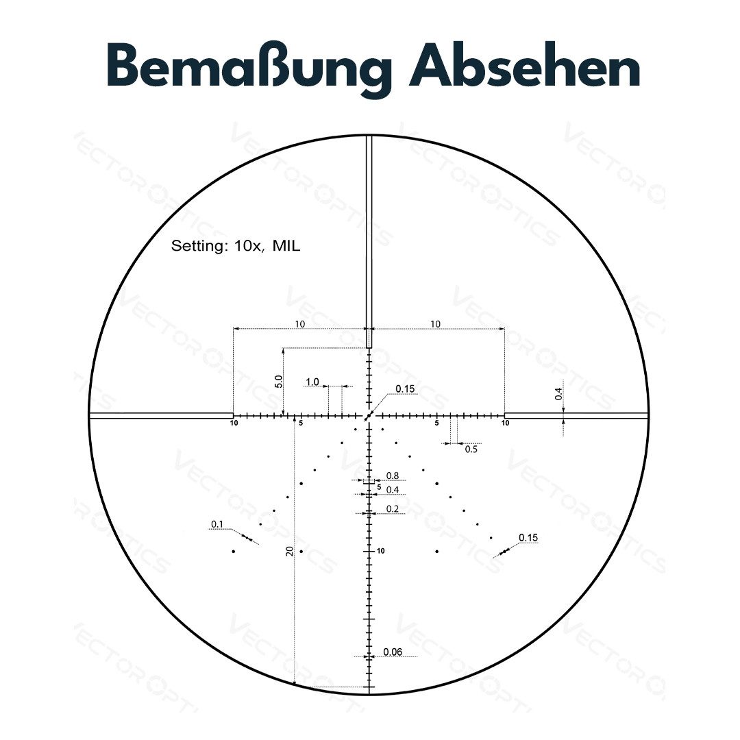 Vector Optics Vector Optics SCOM-41 Veyron 10x44 Zielfernrohr (Ideal für Jagd, Sport und Airsoft)