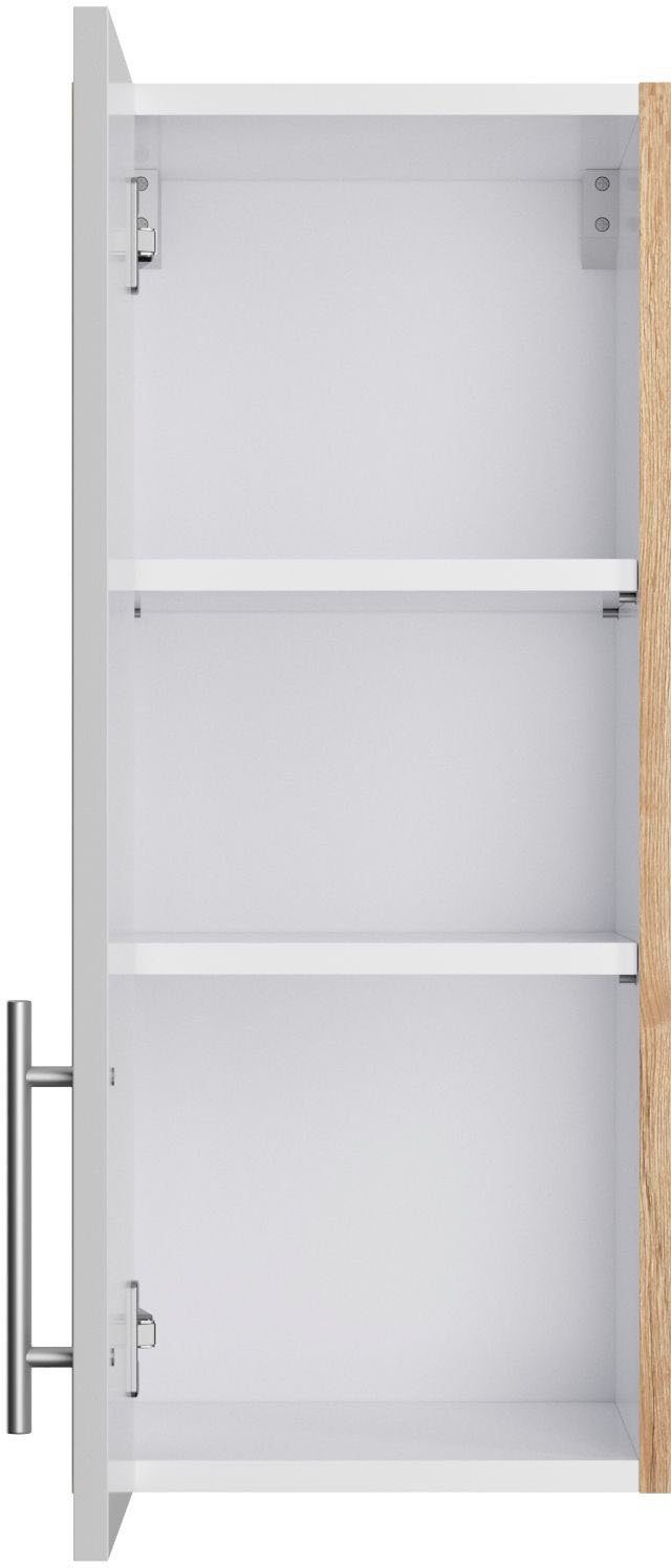 OPTIFIT Hängeschrank Ahus Breite wildeiche matt/wildeiche Nachbildung 30 cm Nachbildung hellgrau 