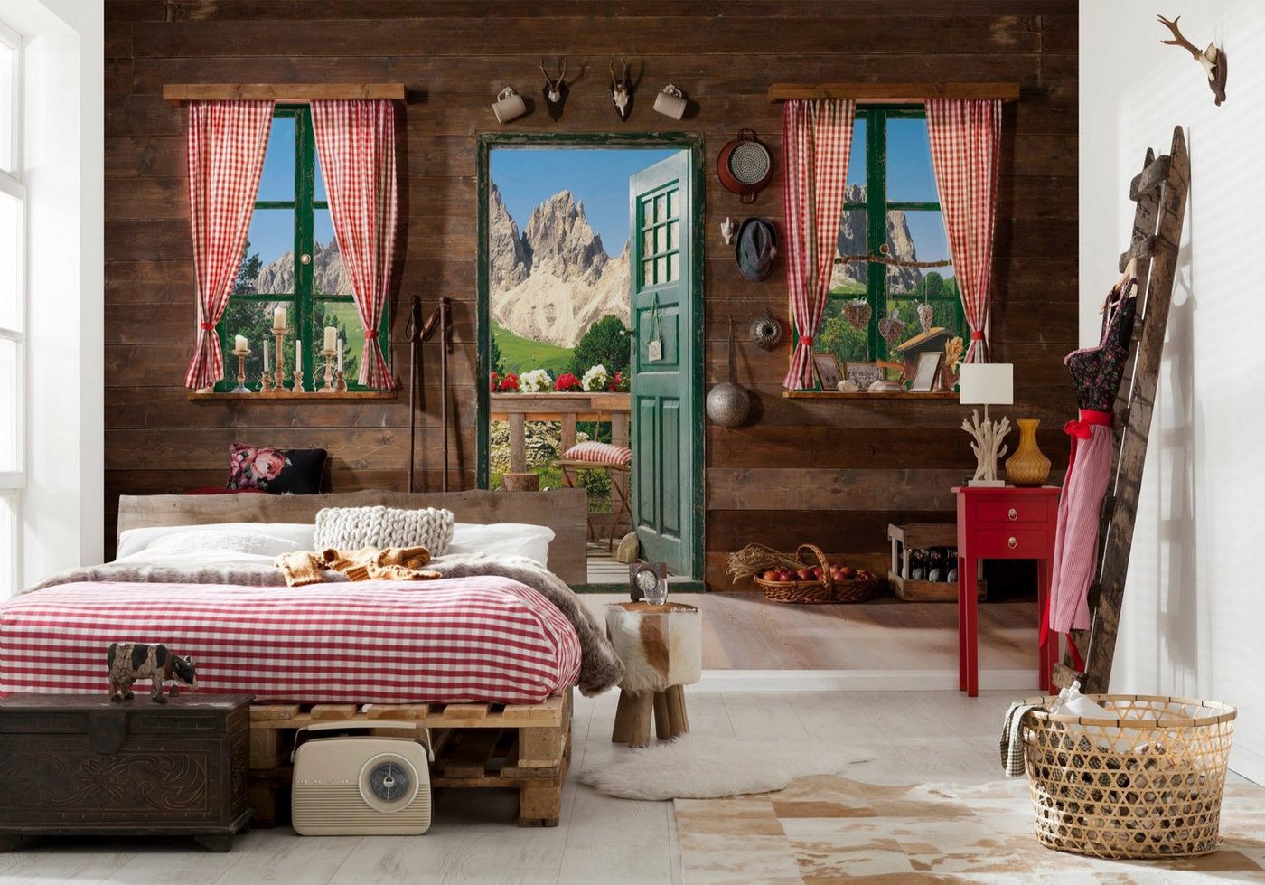 Komar Fototapete »Dolomiti«, glatt, bedruckt, Wald, geblümt, (Set), ausgezeichnet lichtbeständig-HomeTrends