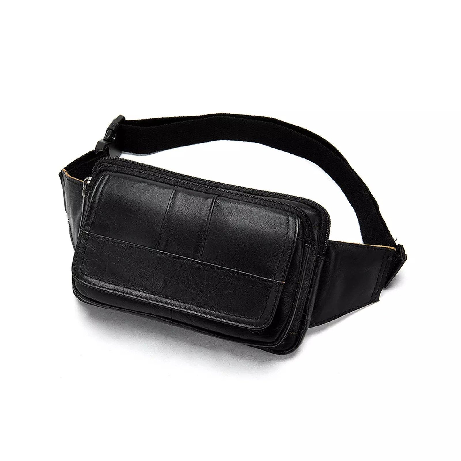 YUBRO-STUDIO Bauchtasche Herren Echtleder Bauchtasche Mehrere günstig online kaufen