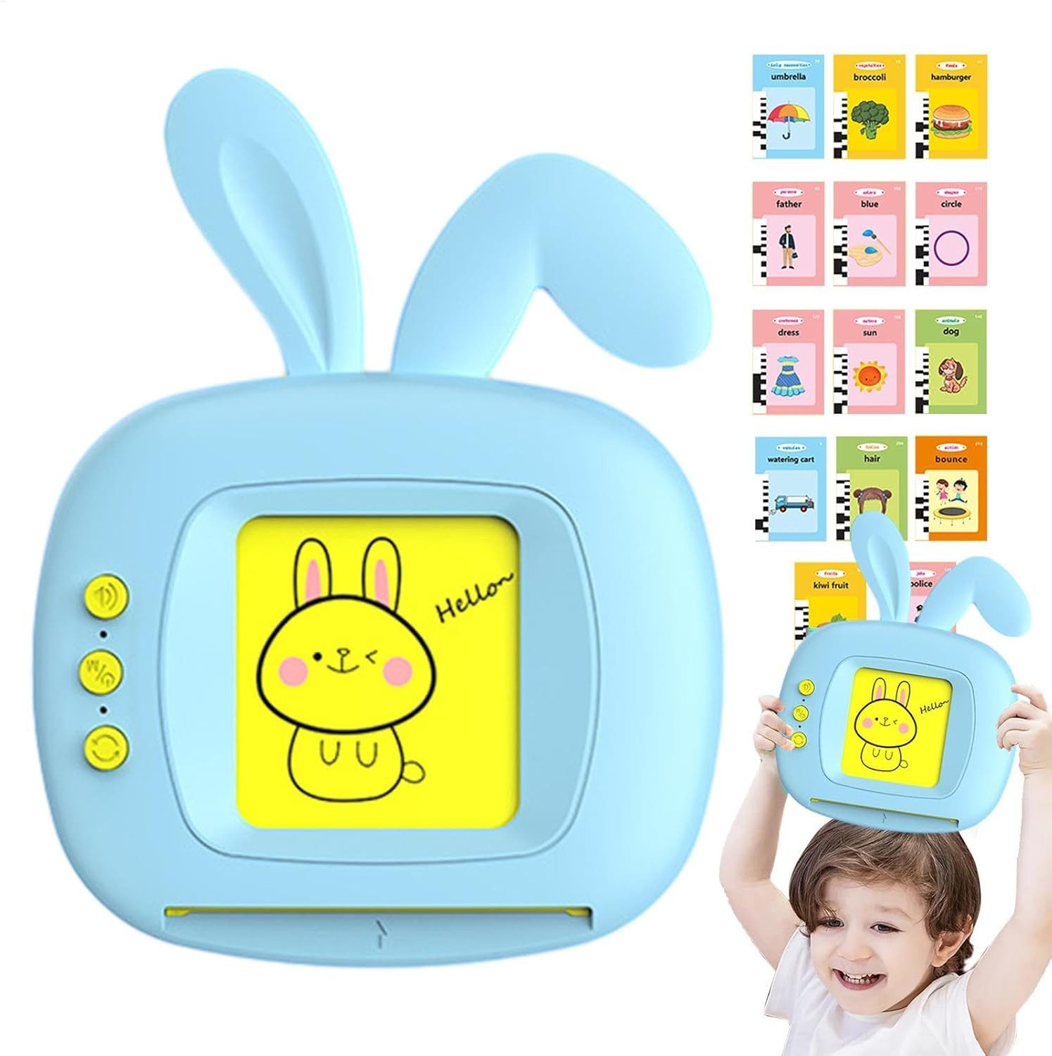 ROY Lernspielzeug Vokabelfreund Sprechende Lernkarten für Kinder (Standard Deutsch - 112 Blätter 224 Wörter, Sprechende Flash Karten, Interaktives Lernspielzeug für Kinder ab 2-4 Jahre Alt), Lernkarten Kinderspielzeug für Jungen Mädchen