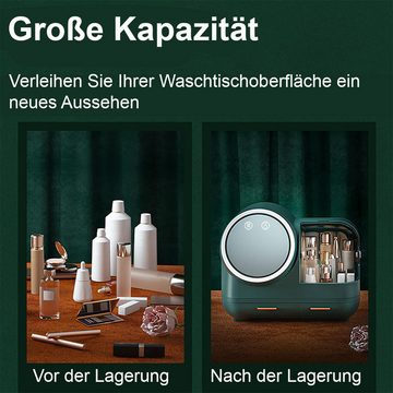DOPWii Kosmetik-Koffer Schminkkoffer mit Spiegel und Ventilator - Großer Kosmetikorganizer, für Damen, 37.5 x 22 x 31cm