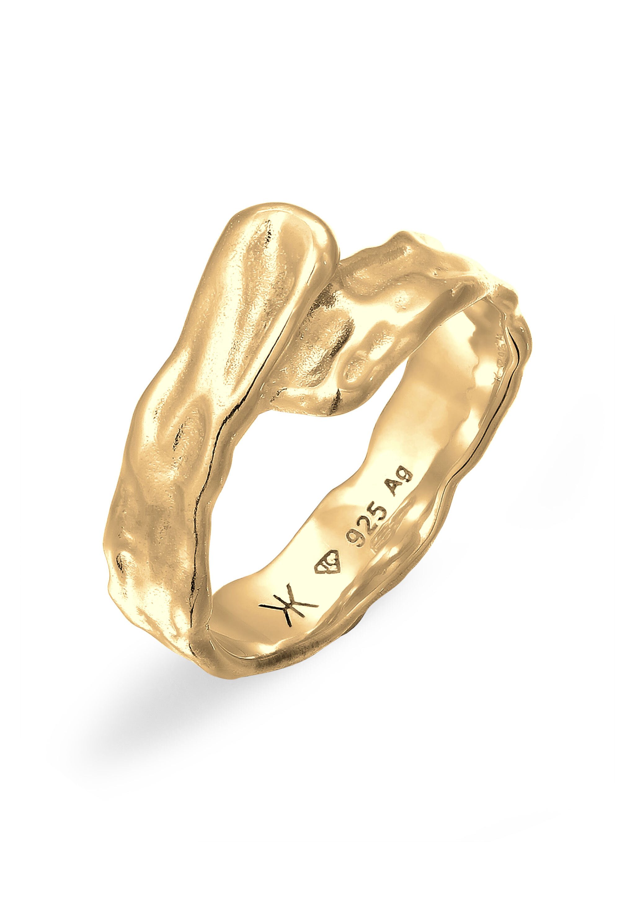 Silberring Bandring Organic Struktur 925 Sterling Silber