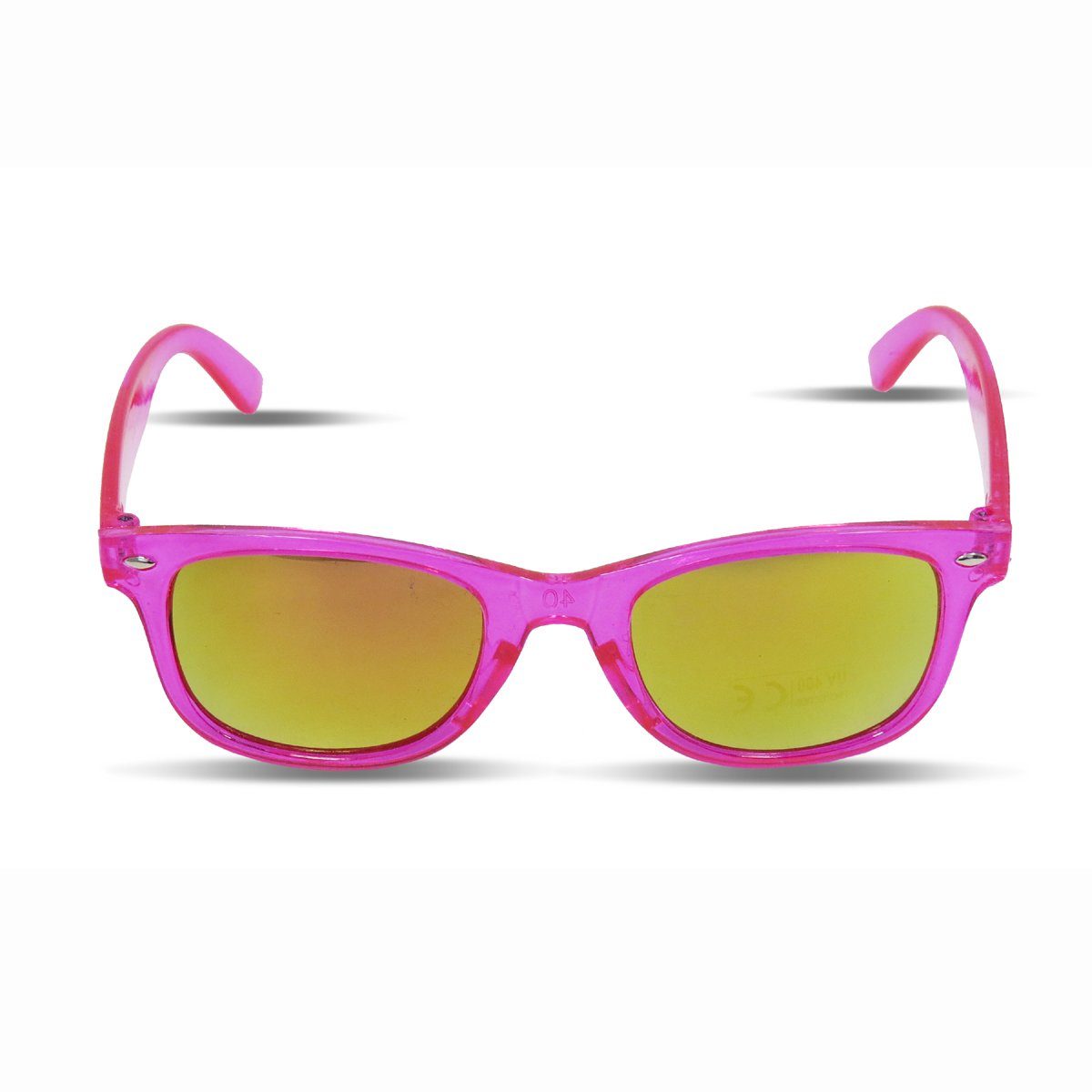 Sonia Originelli Sonnenbrille Kinder Sonnenbrille "Kids Style" Verspiegelt Brille Transparent Onesize pink