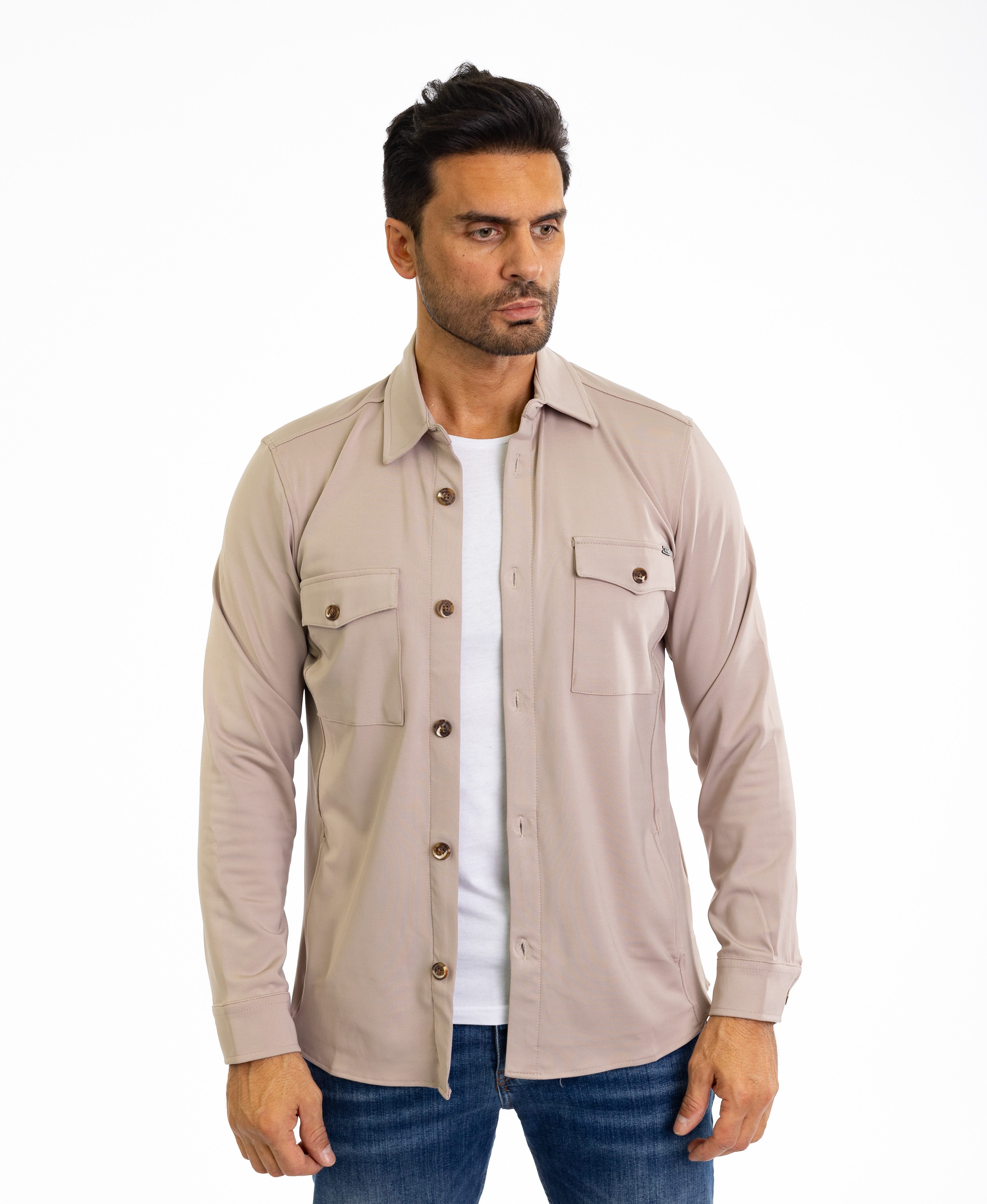 Denim Distriqt Langarmhemd Sportliches Herren Überhemd günstig online kaufen