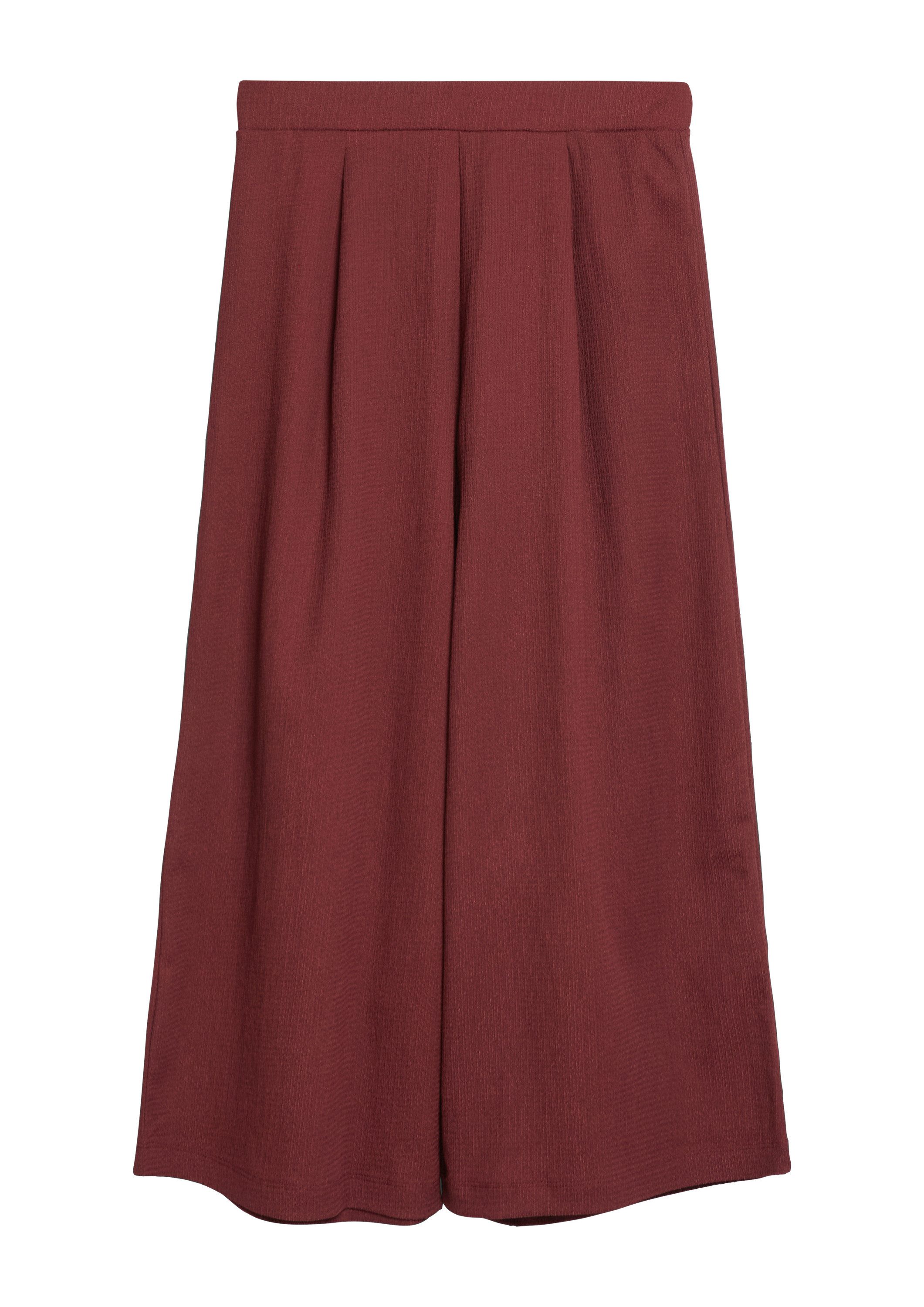s.Oliver Culotte Hose Strukturierte Culotte mit Falten und Elastikbund