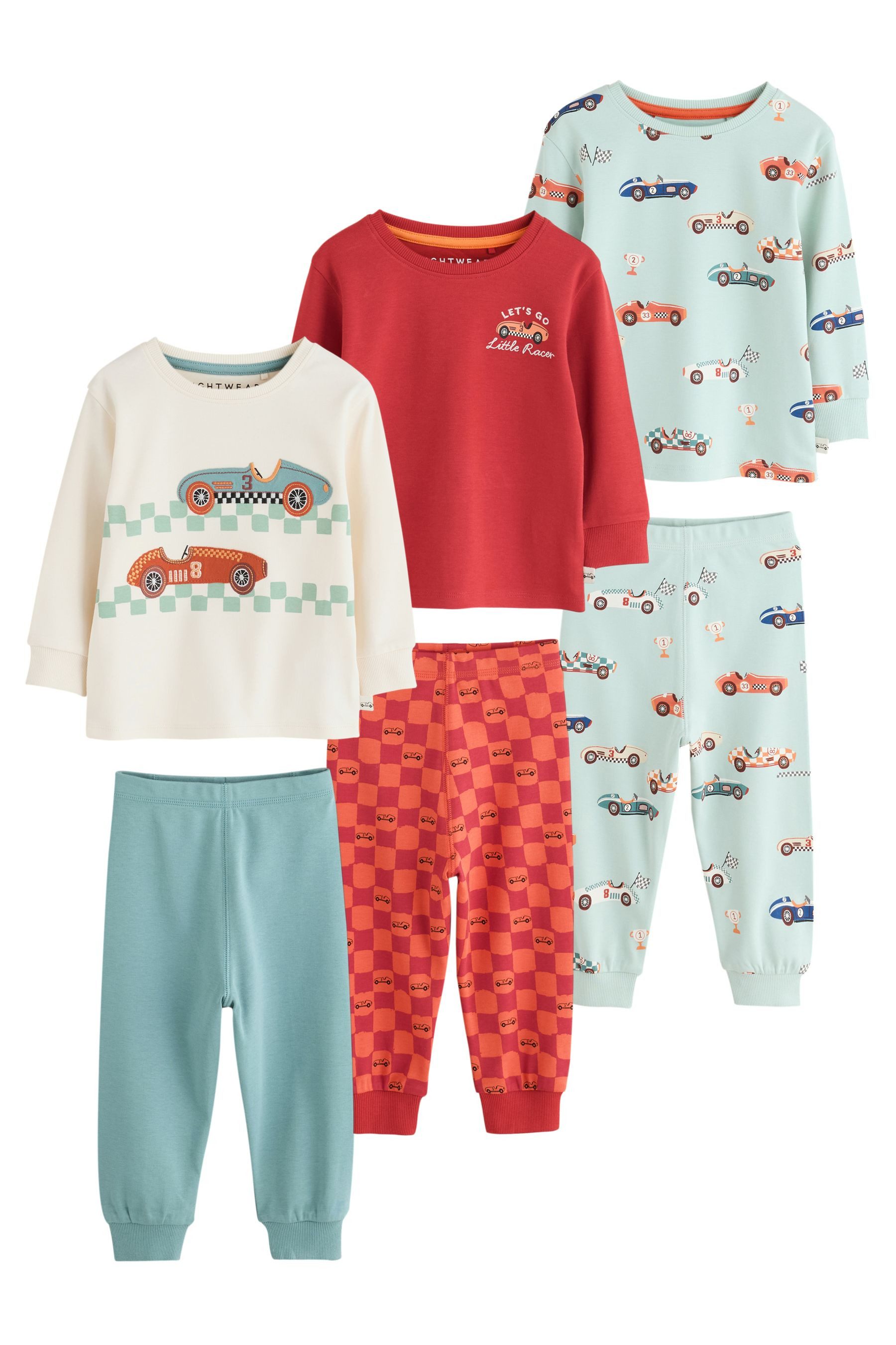 Next Pyjama Snuggle Schlafanzüge, 3er-Pack (6 tlg)