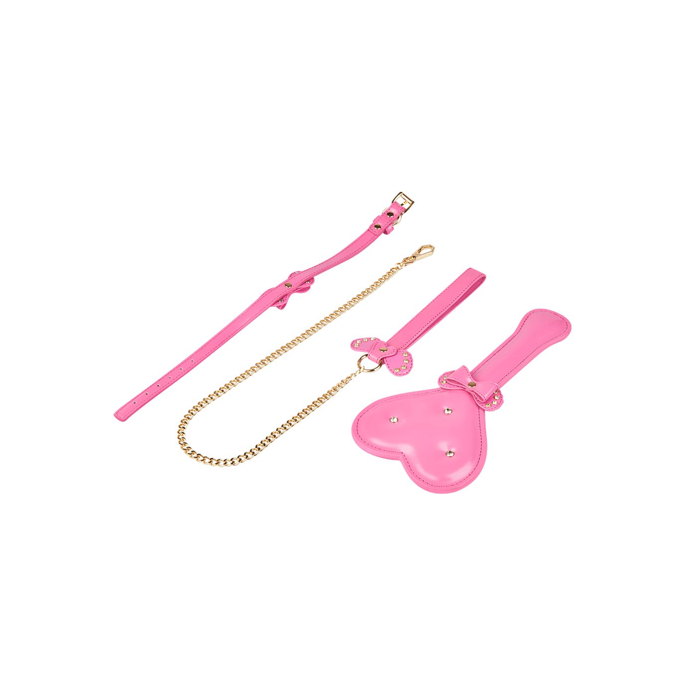pink 'Luxuriöses Teile, Bondage-Set Bondage-Set', in Lederoptik inkl. 3 EIS Paddle, EIS