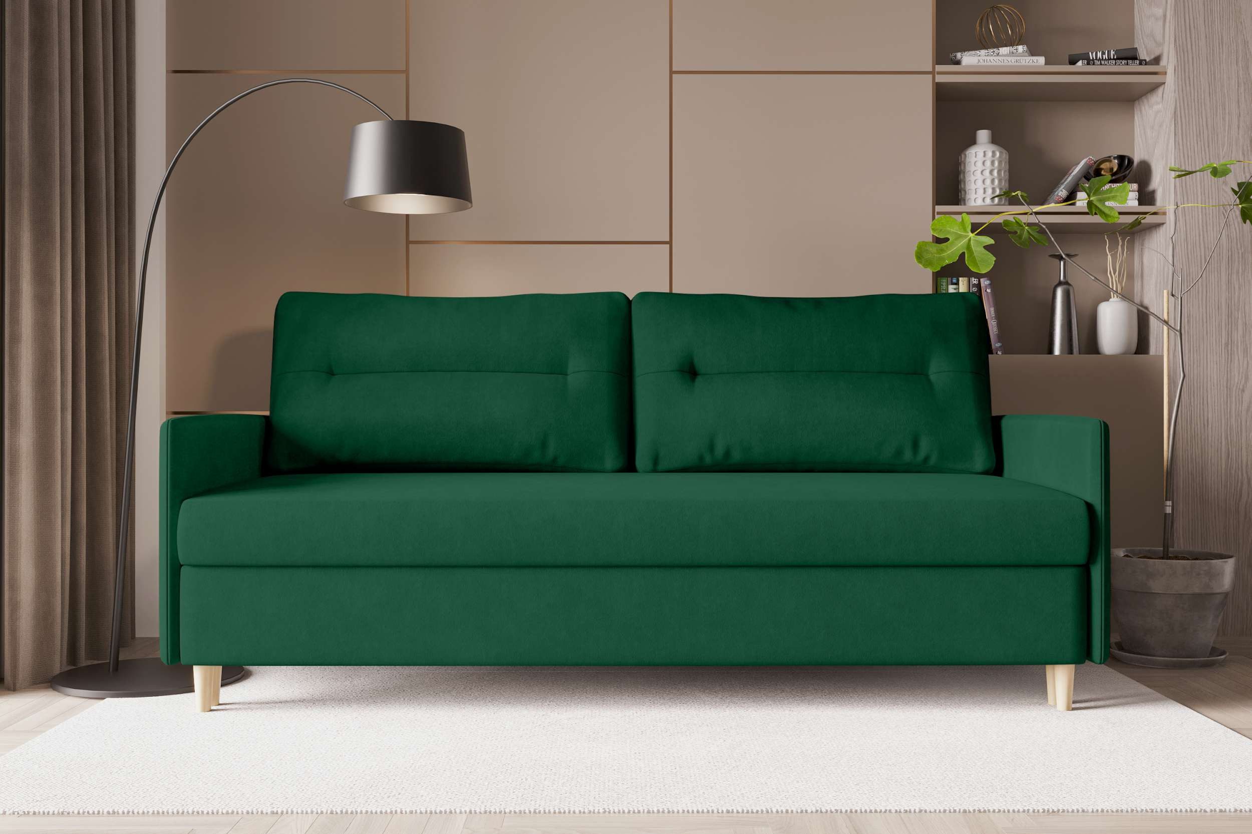 99rooms 3-Sitzer Versus, 2-Sitzer, Sofa, mit Schlaffunktion und Bettkasten, frei im Raum stellbar, Sitzkomfort