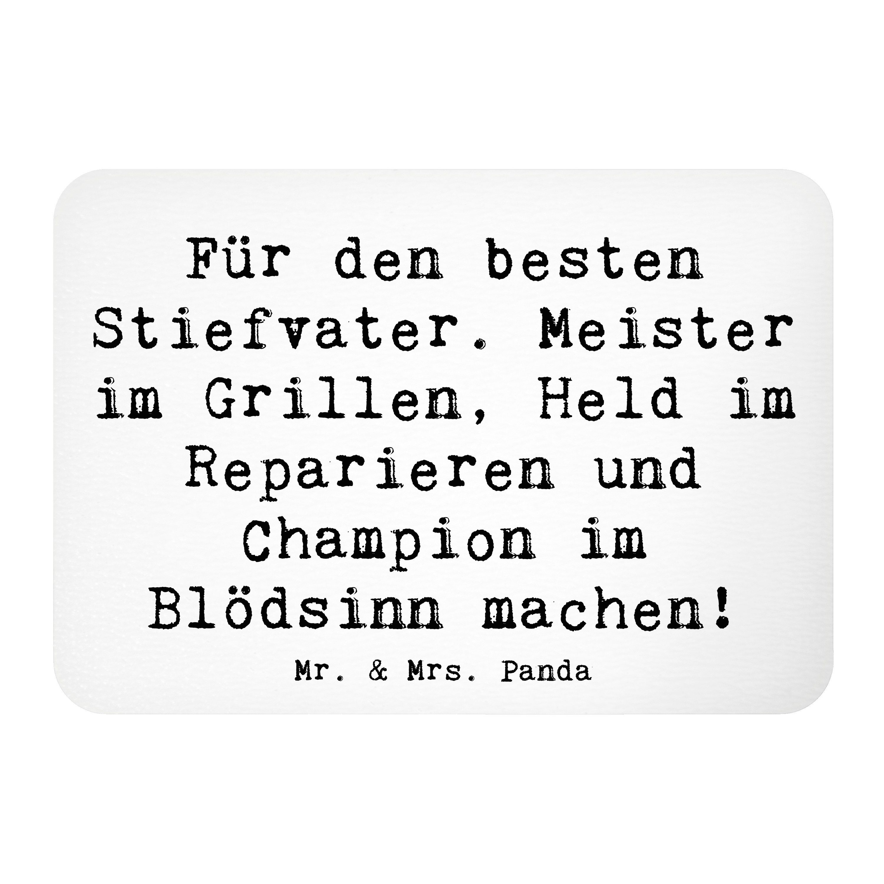 Mr. & Mrs. Panda Spruch Bester Stiefvater Weiß Geschenk