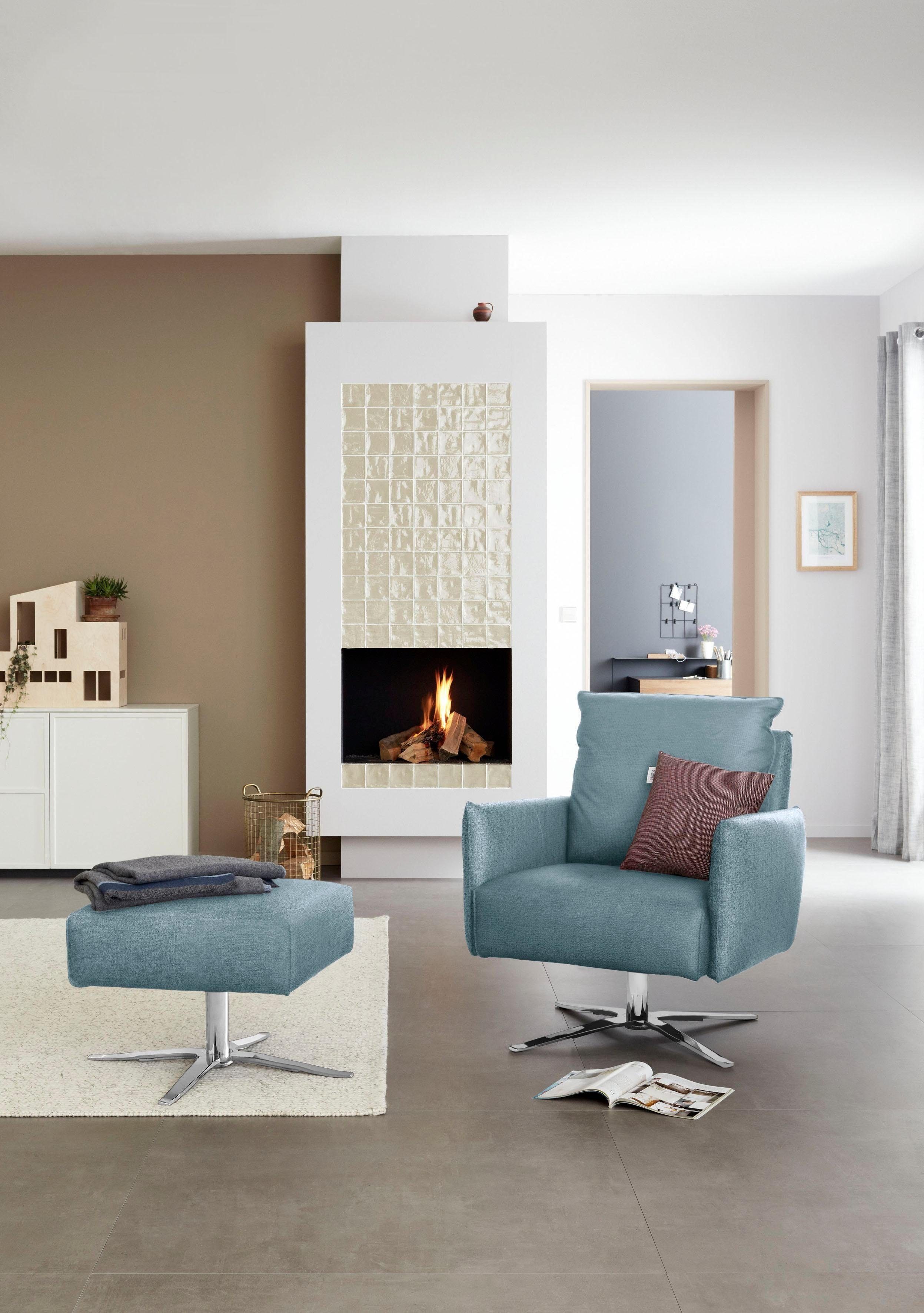 SCHÖNER WOHNEN-Kollektion Sessel Lineo Drehsessel mit schmalen Armlehnen, bequem und elegant, Clubsessel, 360° drehbar
