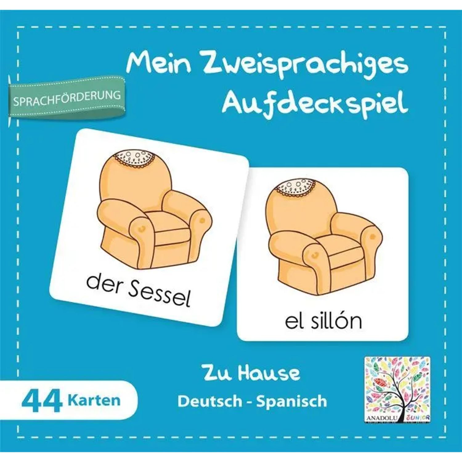 Schulbuchverlag Anadolu Spiel Mein zweisprachiges Aufdeckspiel, Zu Hause Deutsch-Spanisch...