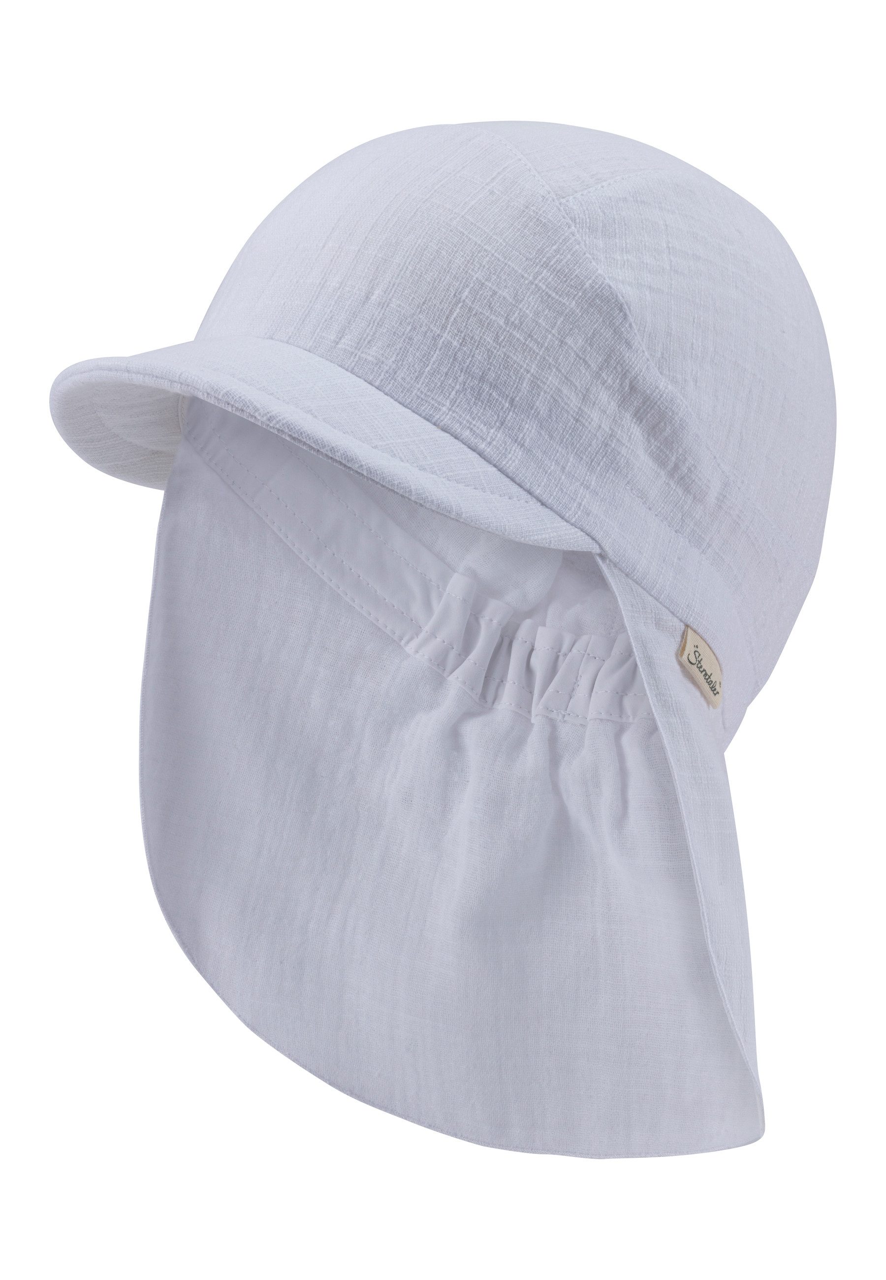 Sterntaler® Beanie Schirmmütze mit Nackenschutz einfarbig günstig online kaufen