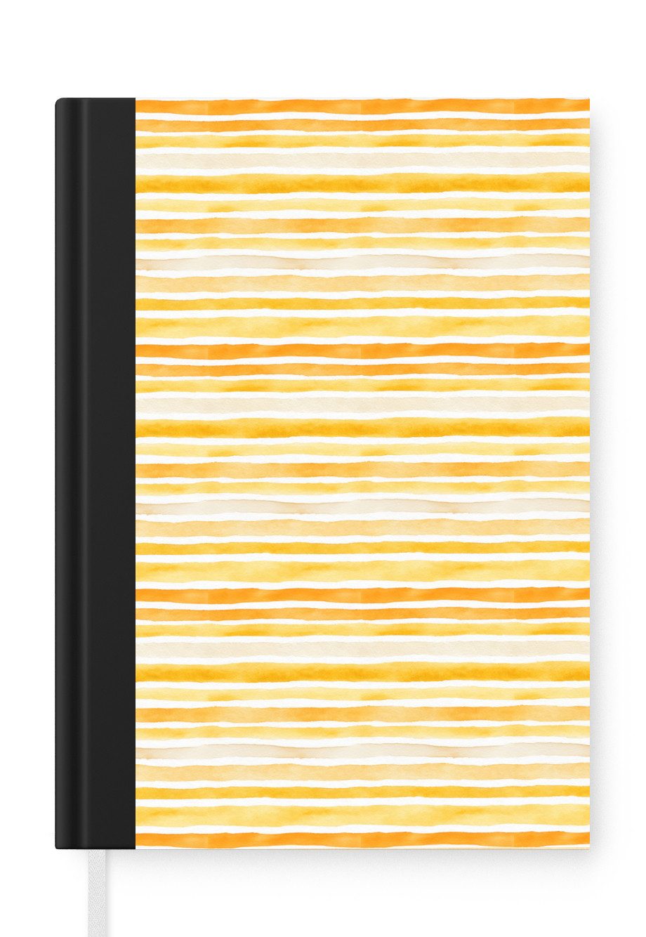 MuchoWow Notizbuch Französisch - Zitrone - Streifen - Gelb, Notebook, Notizblock a5, Tagebuch, Journal Liniert