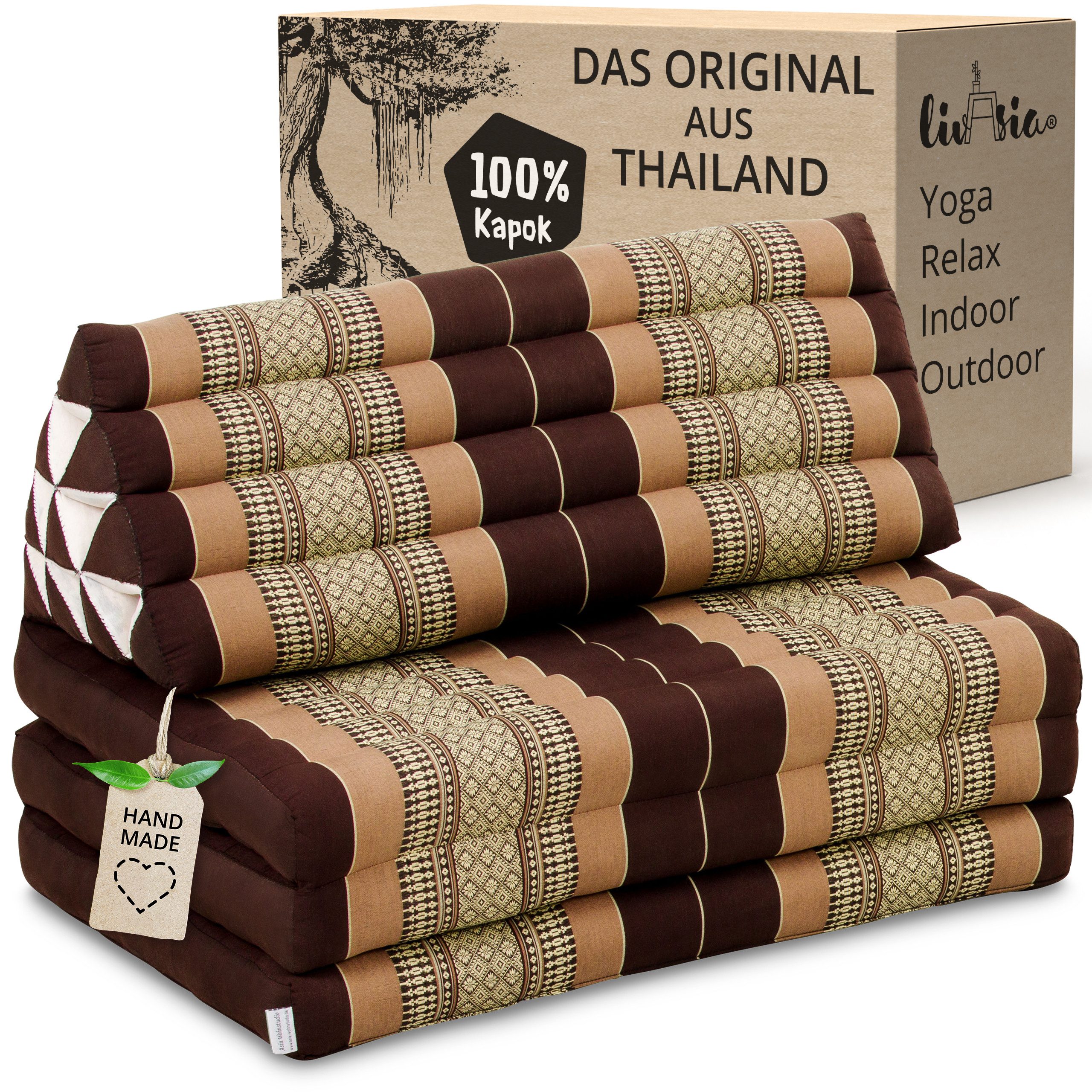 Sitzsack Thaikissen XXL breit, vegan und handgefertigt, 190x80x8cm