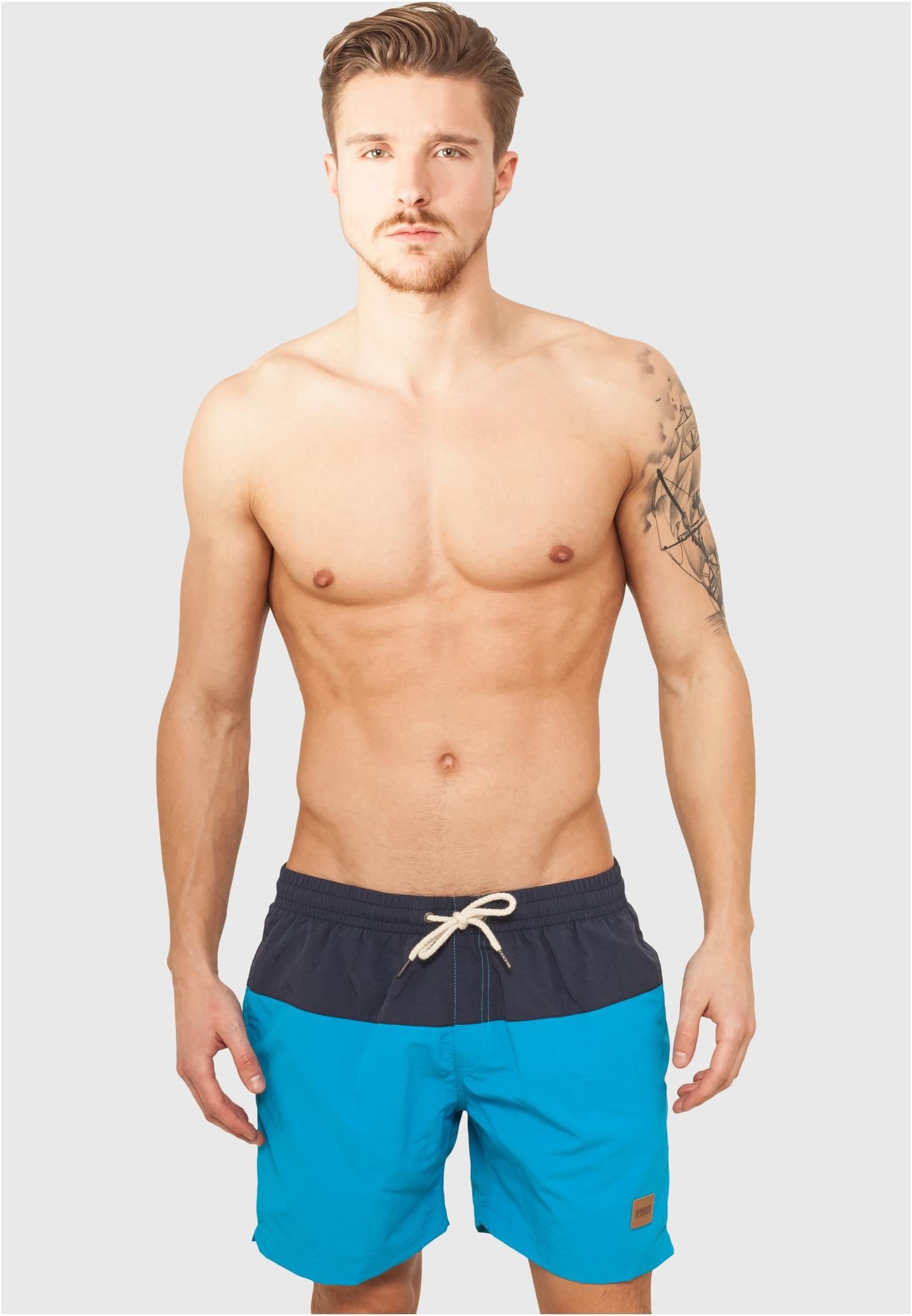 URBAN CLASSICS Badeshorts Herren Swim nvy/tur Shorts