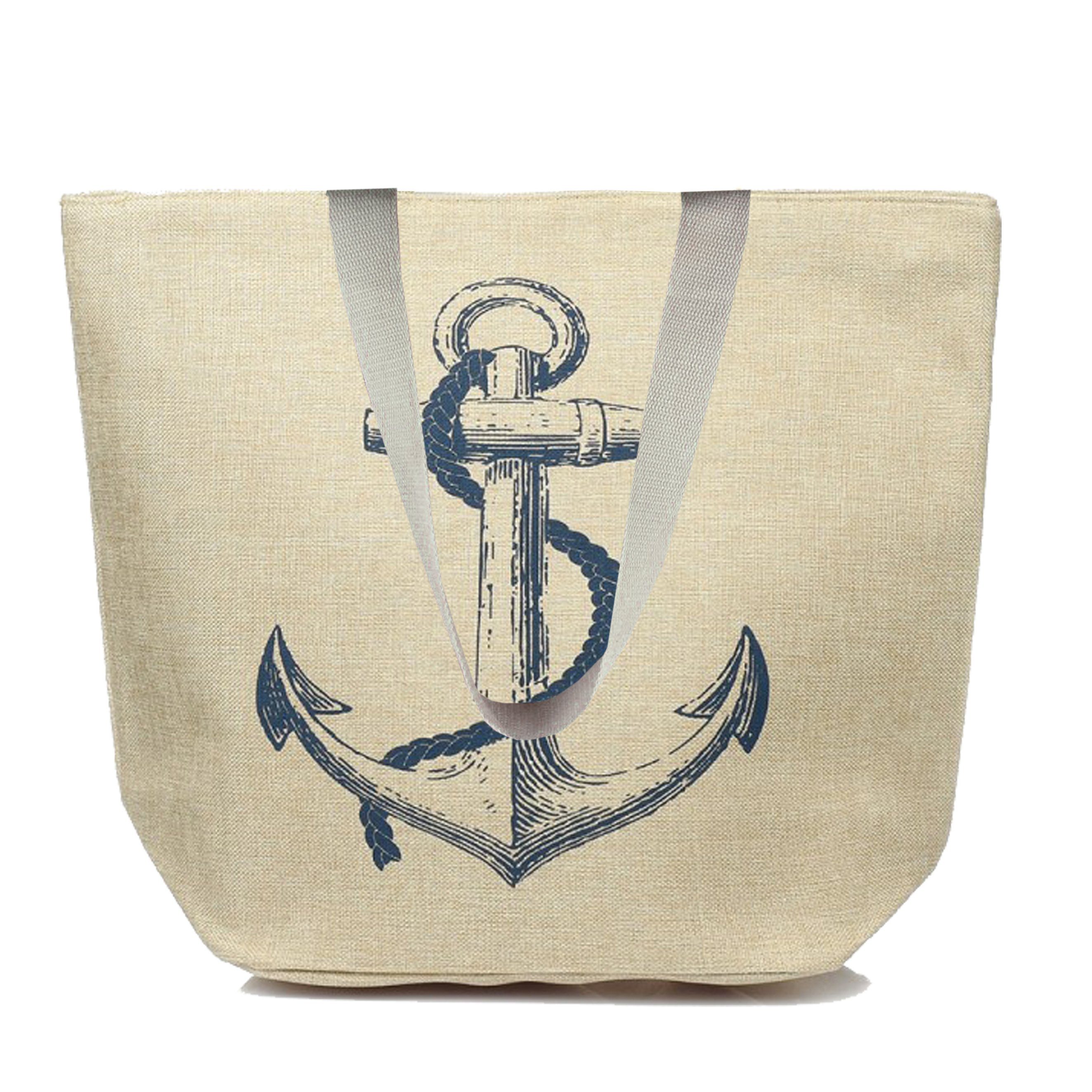 BambiniWelt by Rafael K. XL-Strandtasche Strandtasche mit Reißverschluss Beachbag Shopper Schultertasche