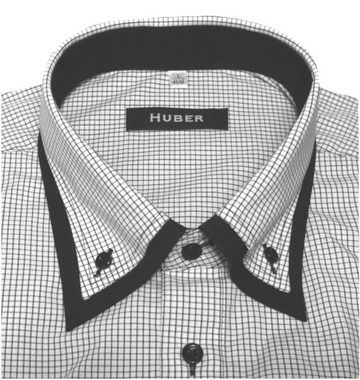 Huber Hemden Langarmhemd HU-0078 Button-Down Kragen, Regular Fit-gerader Schnitt, Made in EU