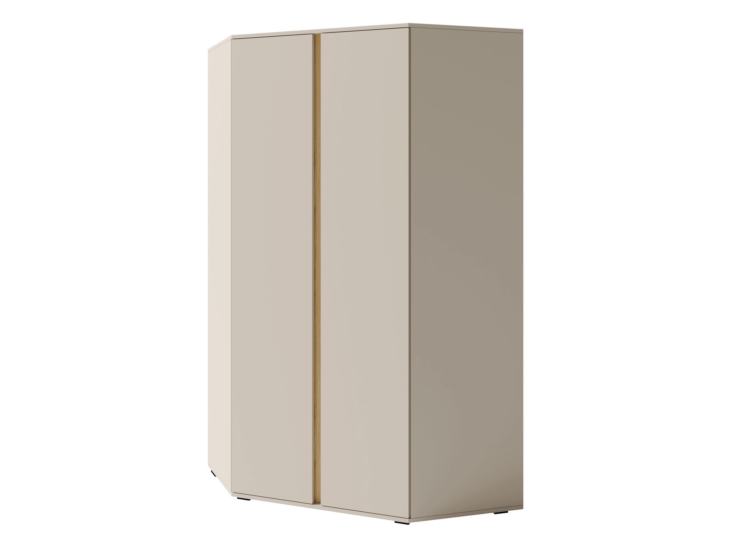 MIRJAN24 Kleiderschrank Luca LC02 (mit zwei Drehtüren) 95x95x195 cm, zwei Kleiderstangen