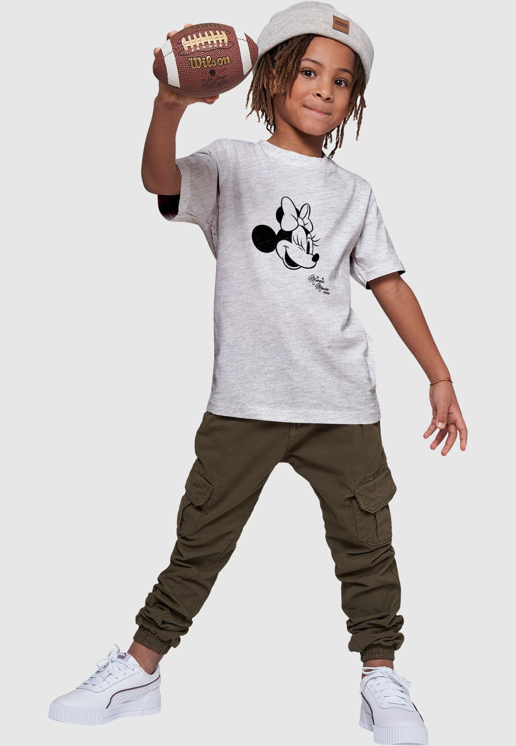 MisterTee T-Shirt (1-tlg), Minnie T- Tee Mouse Stylisches Shirt aus angenehmer Baumwollmischung XOXO Damen Kids