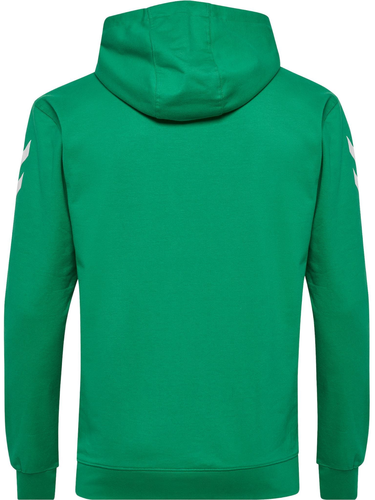 hummel Trainingsjacke hmlGO 2.0 Chevron Full-Zip Hoodie (Baumwolle, mit Kapuze) grün Herren